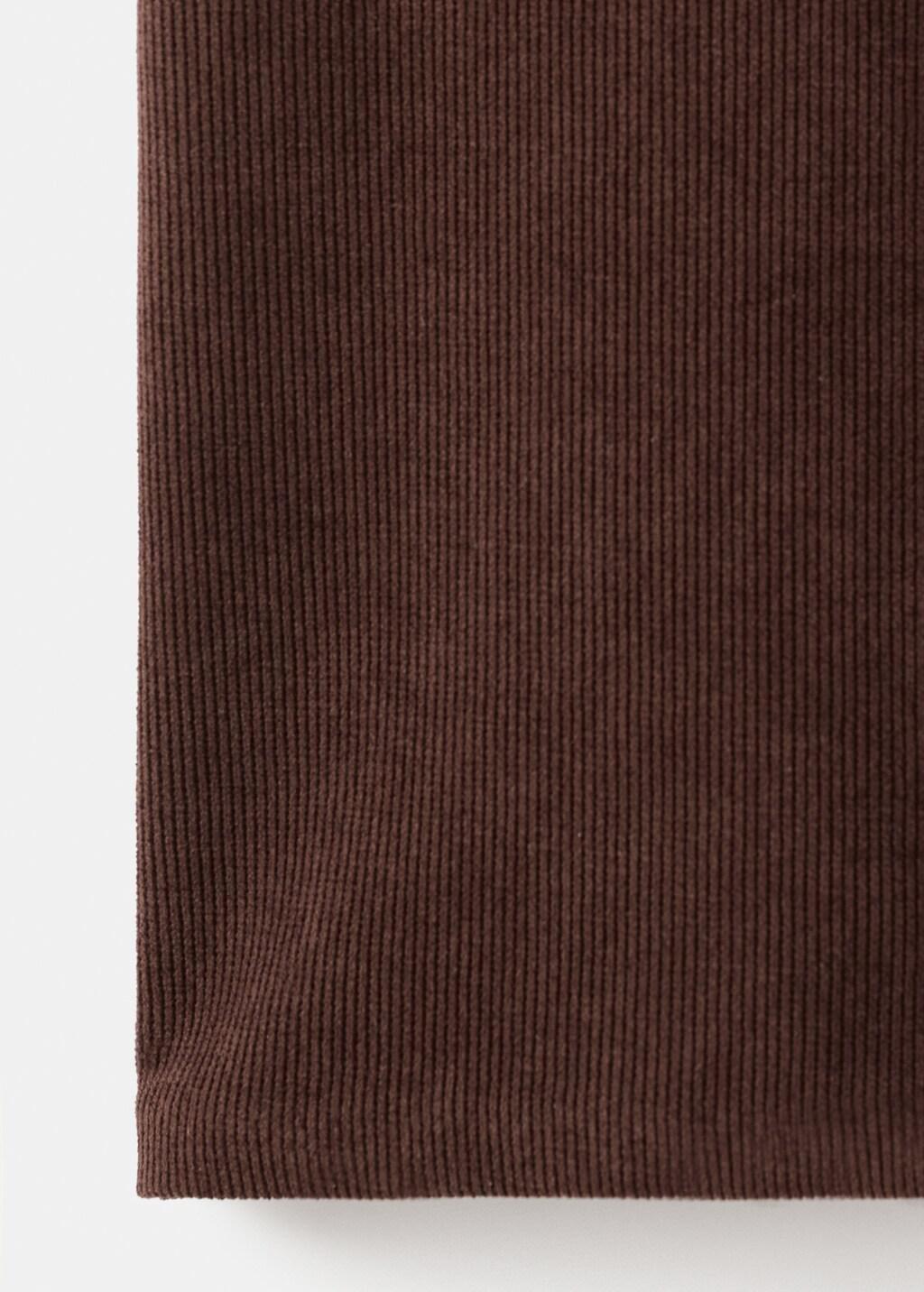 Brown Corduroy Trousers With Elastic Waist, 0201_30, large image number 5