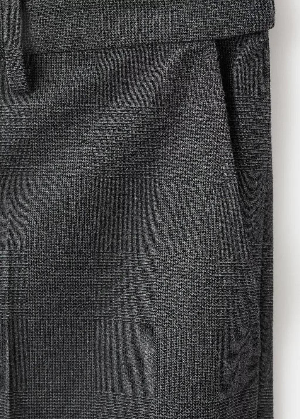 Grey Slim-Fit Flannel Trousers, Dark Grey, large image number 1