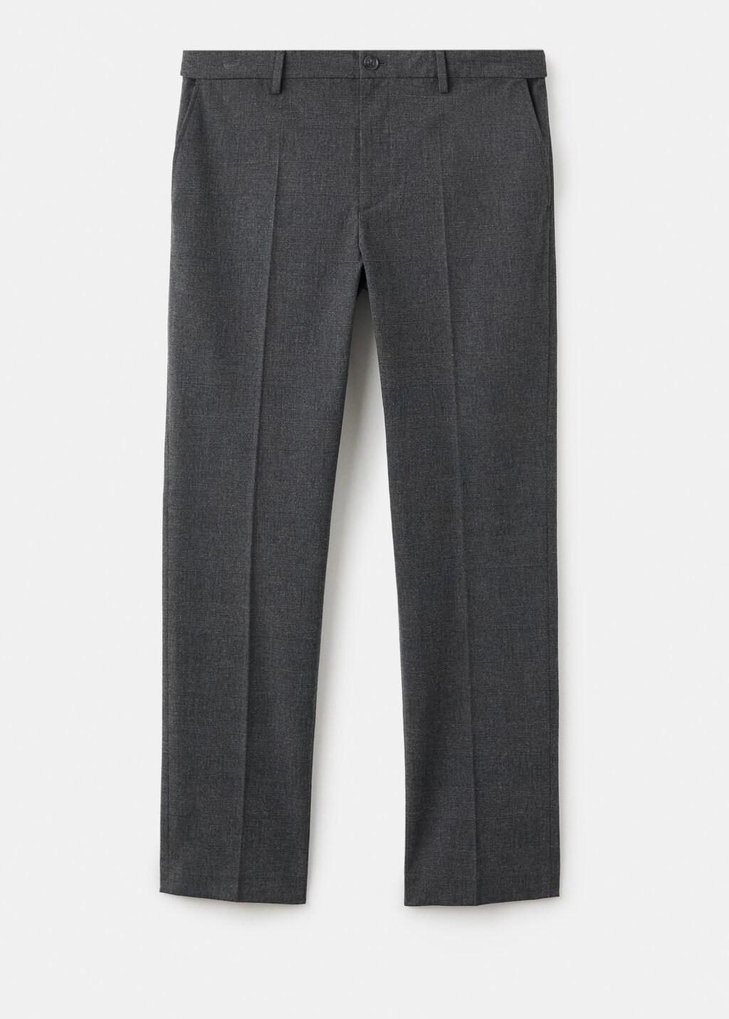 Grey Slim-Fit Flannel Trousers, Dark Grey, large image number 9