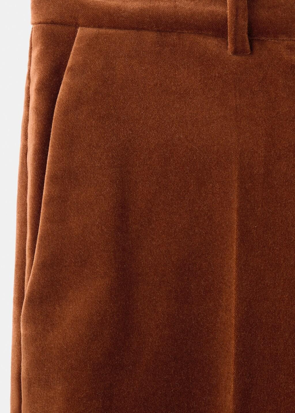 MEDIUM ORANGE Velvet suit trousers, 0201_28, large image number 4