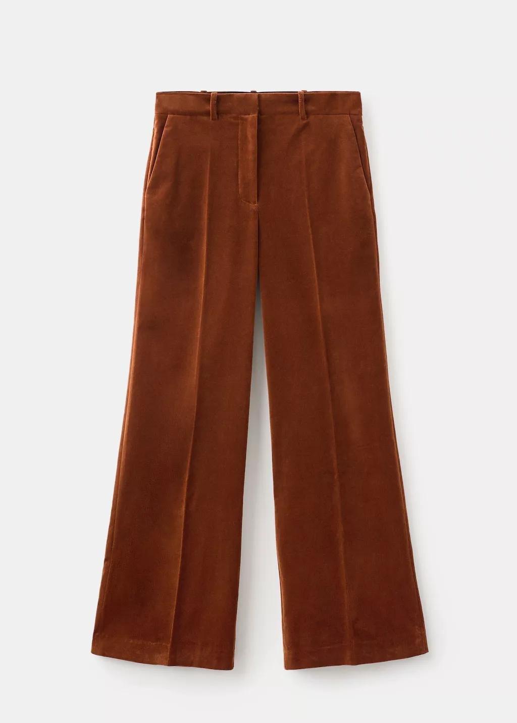 MEDIUM ORANGE Velvet suit trousers, 0201_28, large image number 6