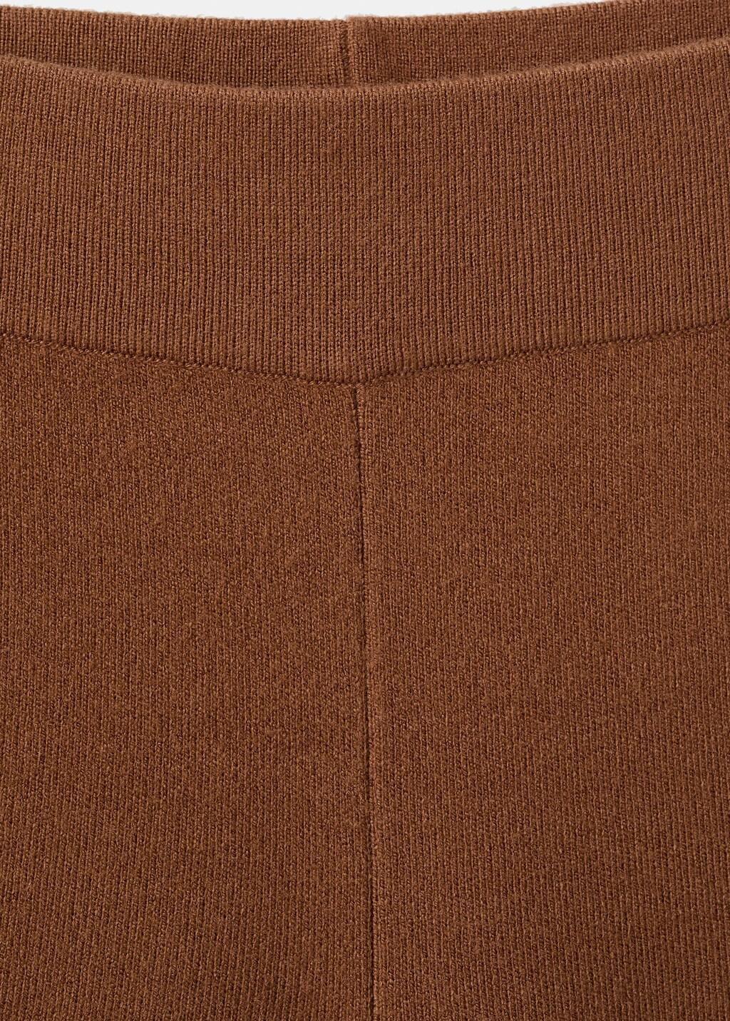 DARK BROWN Straight knitted trousers, 0201_17, large image number 1