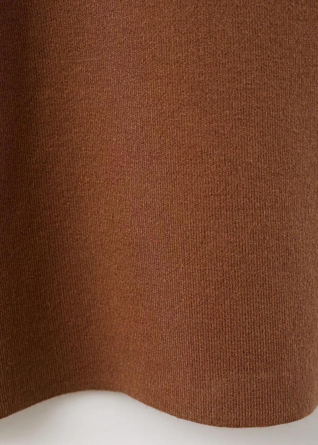 DARK BROWN Straight knitted trousers, 0201_17, large image number 4