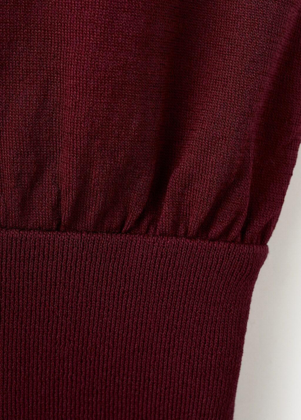 BROWN V-neck knitted top, Brown, large image number 5