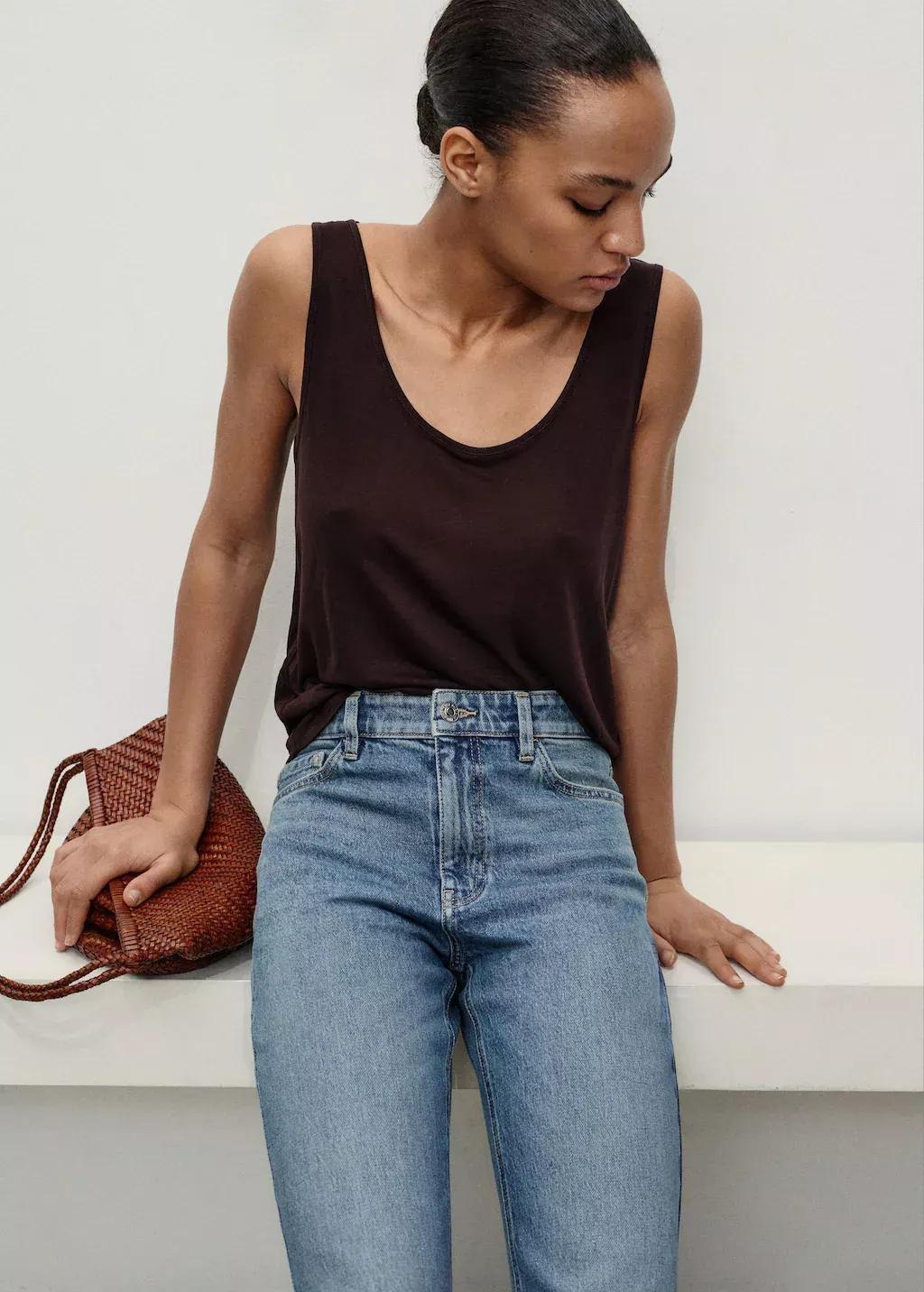 Blue Newmom Comfort High-Rise Jeans, 0201_TM, large image number 1