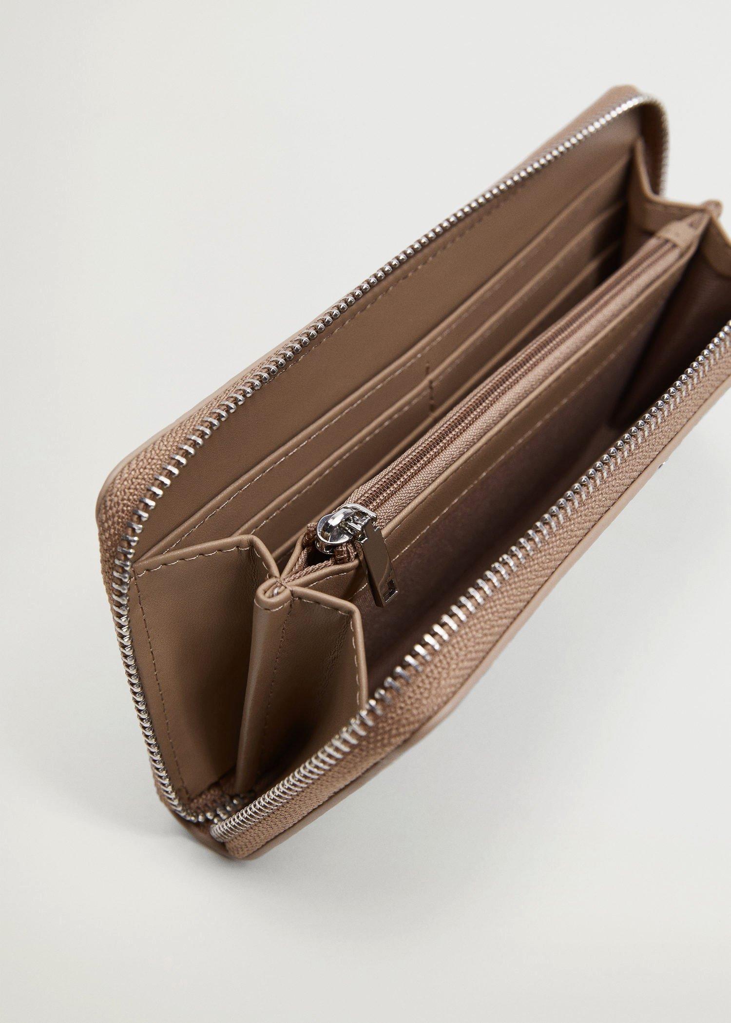 Medium Brown Croc-Effect Wallet, Women, , large image number 1