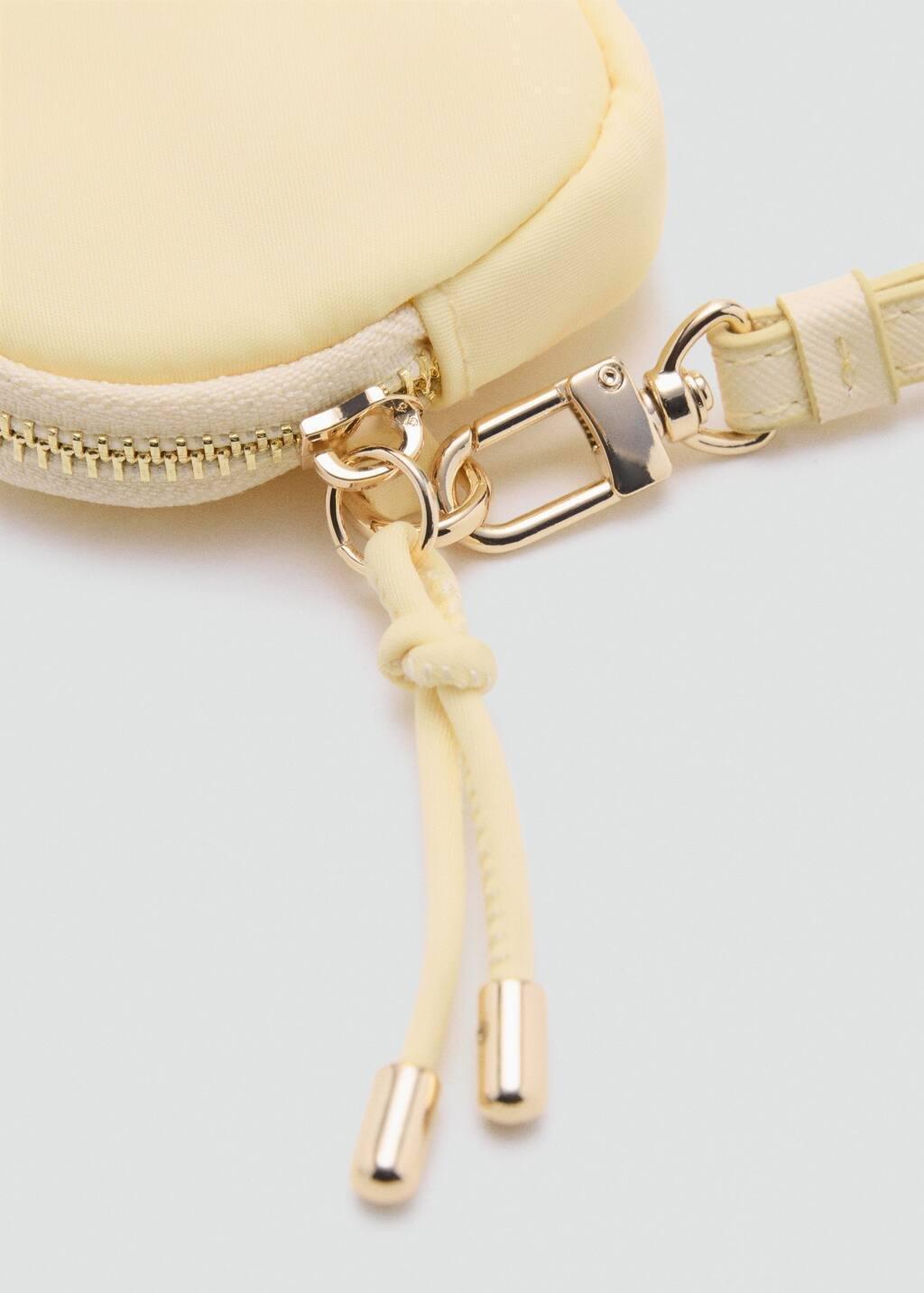 Yellow Nylon Purse With Zip, Yellow, large image number 1