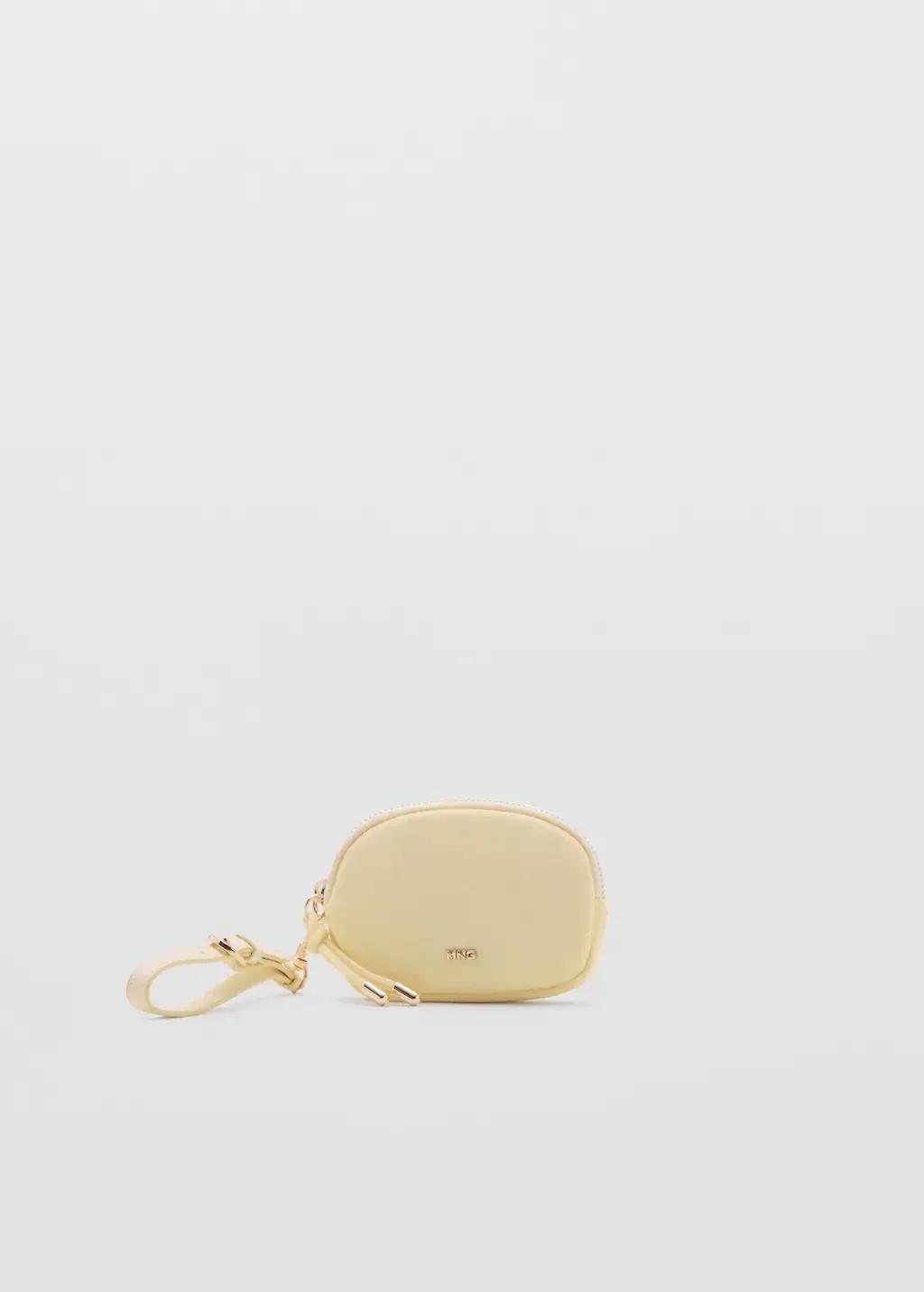 Yellow Nylon Purse With Zip, Yellow, large image number 3