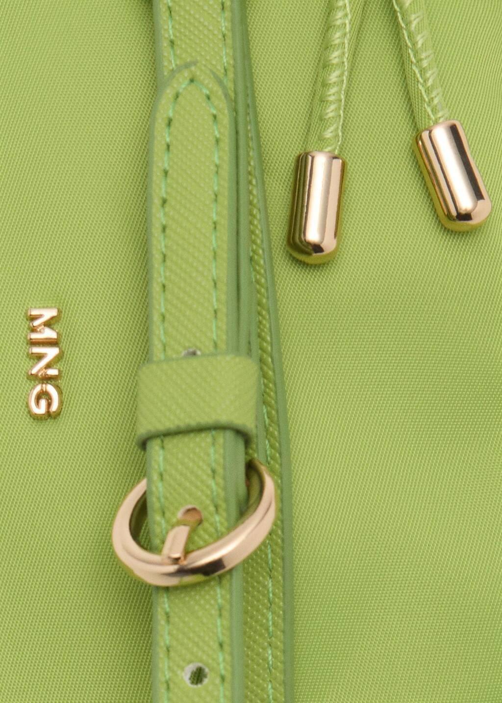 Green Nylon Purse With Zip, Bright Yellow, large image number 4