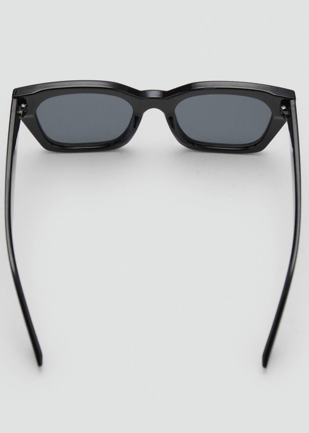 Black Squared Frame Sunglasses, Black, large image number 1