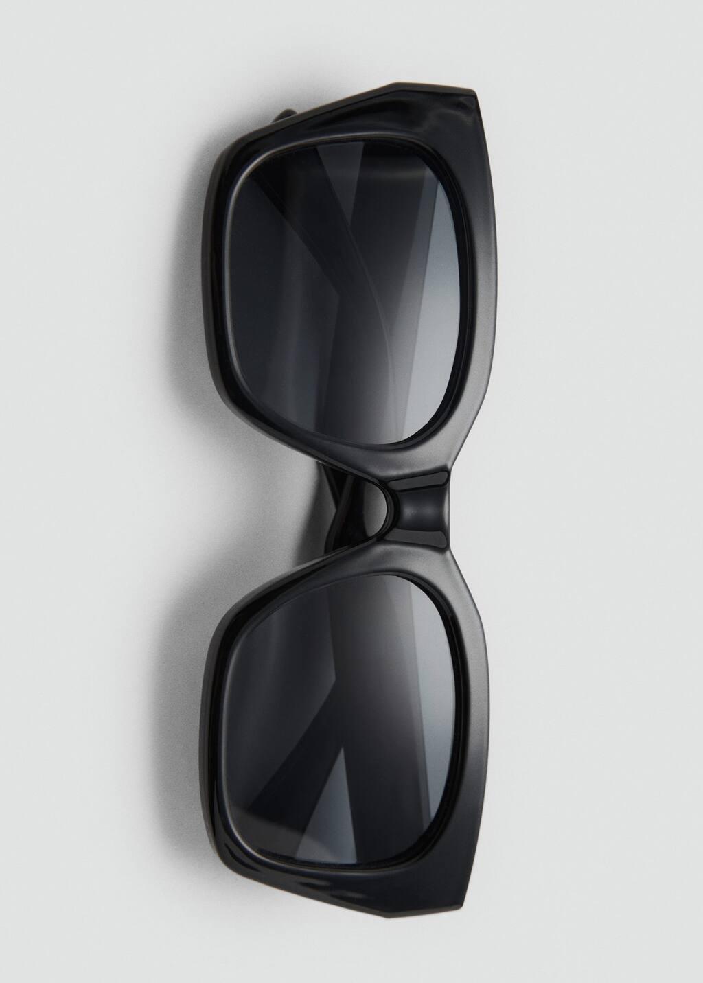 Black Squared Frame Sunglasses, Black, large image number 2