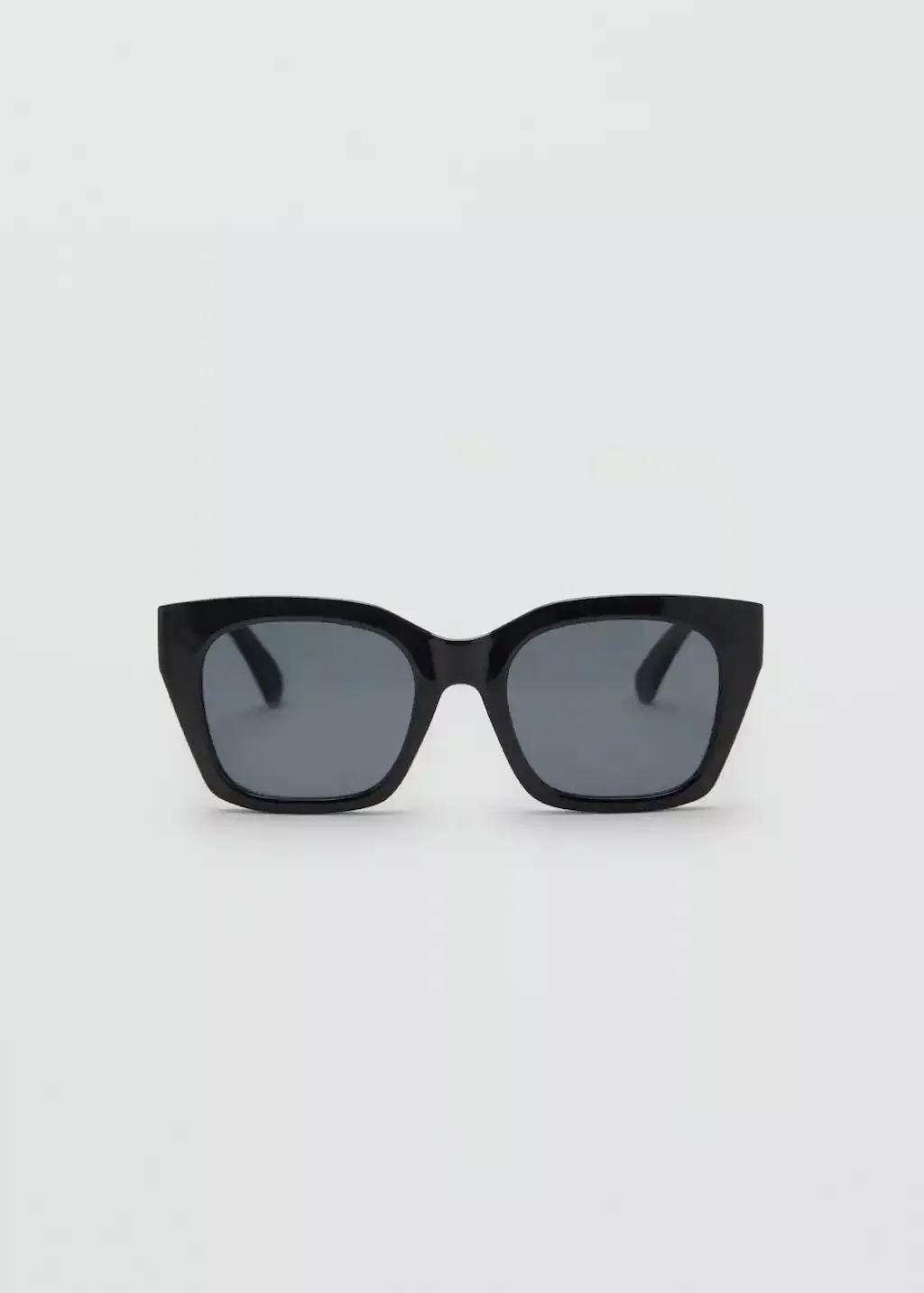 Black Squared Frame Sunglasses, Black, large image number 3