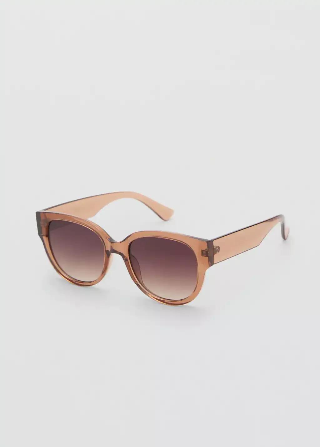 Orange Lt Pastel Round-Framed Sunglasses, Light-Pastel Orange, large image number 0
