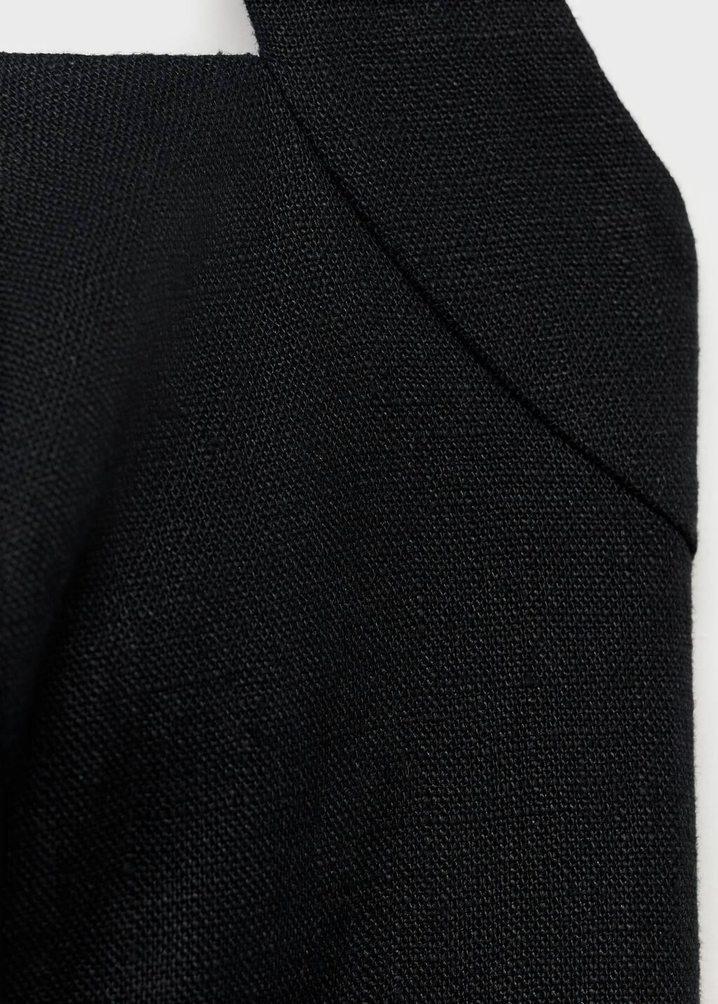 Black Linen Halter Jumpsuit, , large image number 5