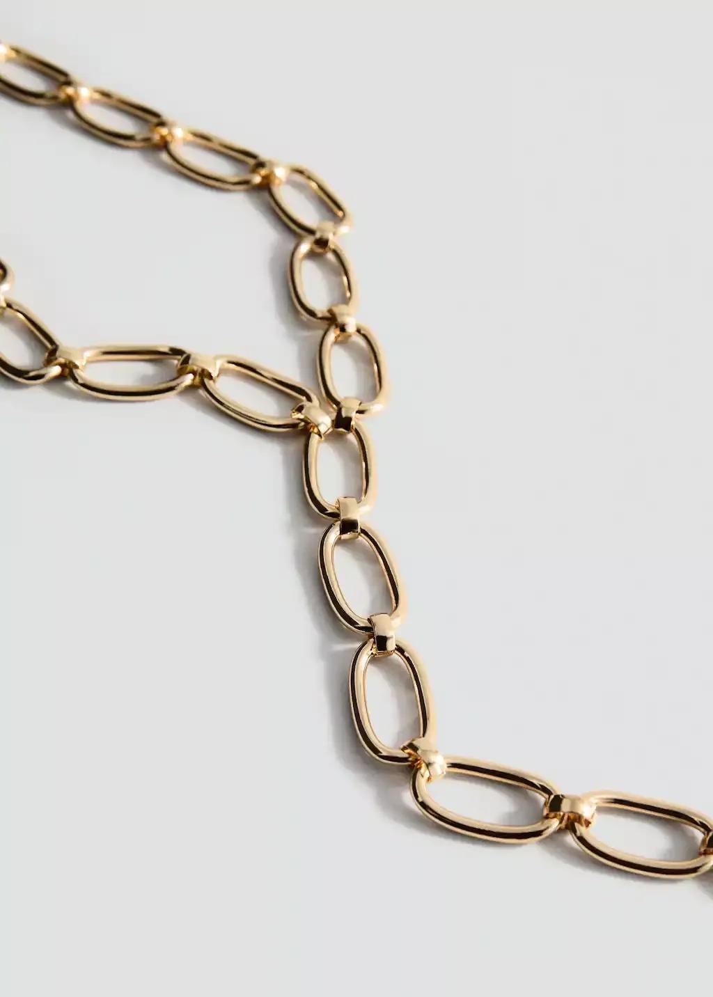 GOLD Lariat-design necklace, Gold, medium