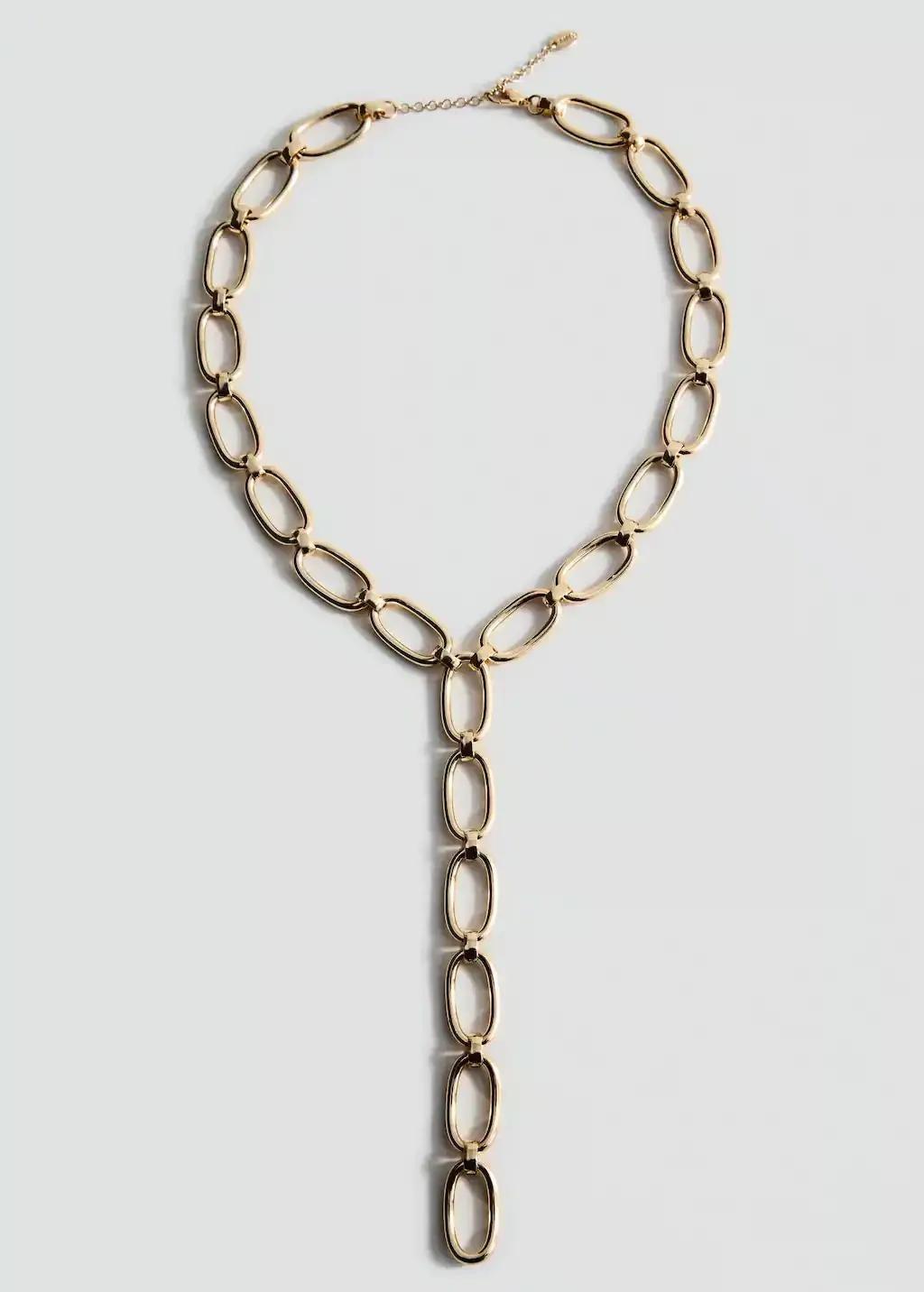 Gold Lariat-Design Necklace, Gold, large image number 2