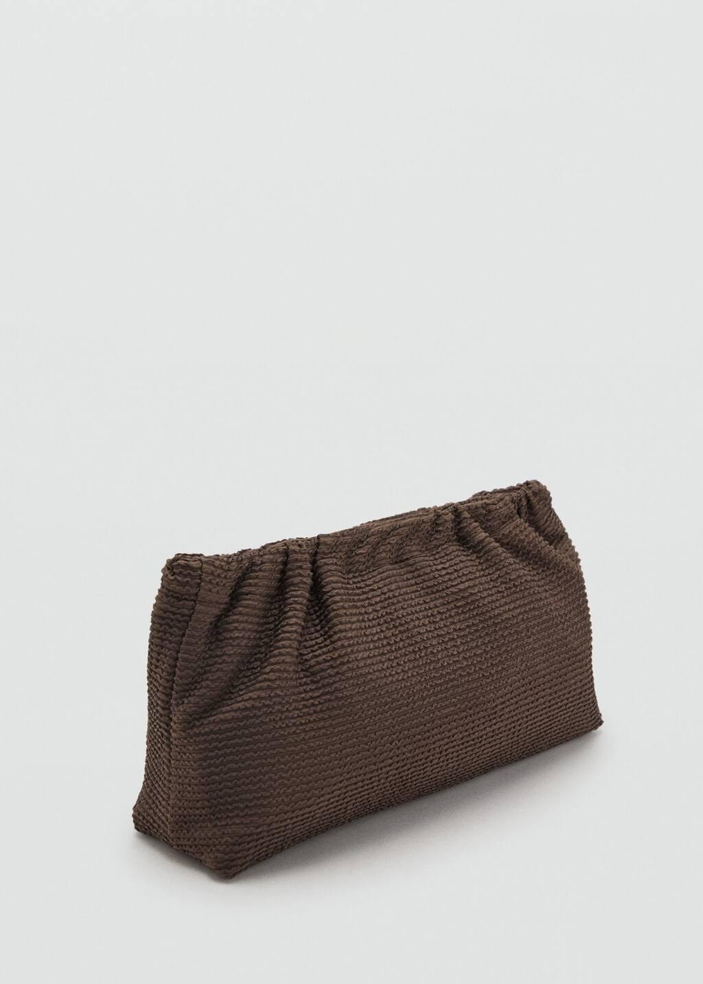 Brown Ribbed Toiletry Bag, , medium