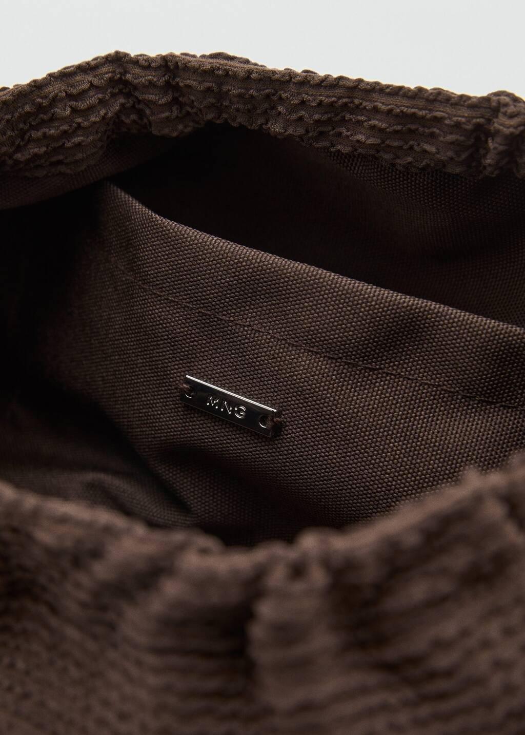 DARK BROWN Ribbed toiletry bag, Dark Brown, medium