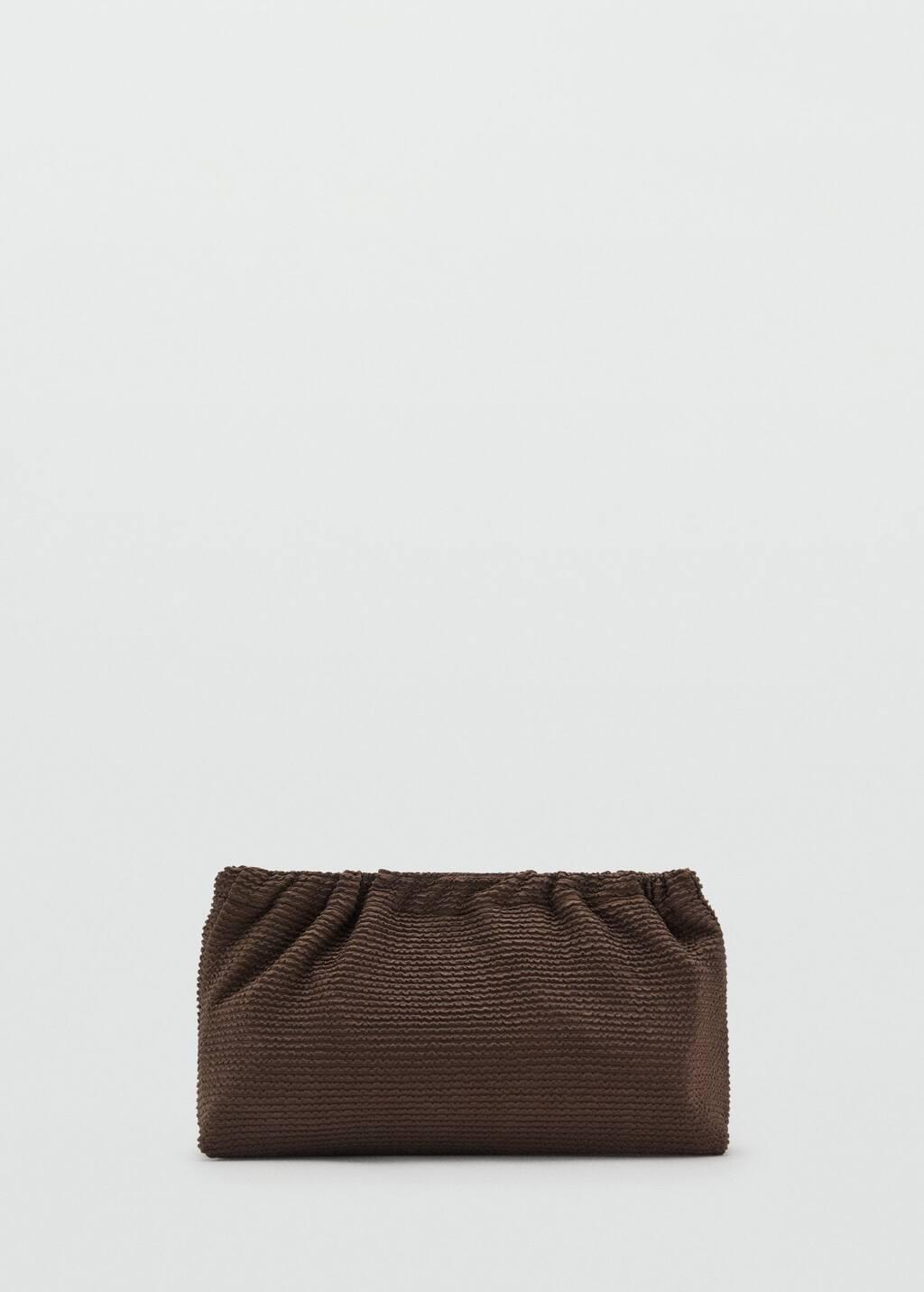 Brown Ribbed Toiletry Bag, Dark Brown, large image number 3