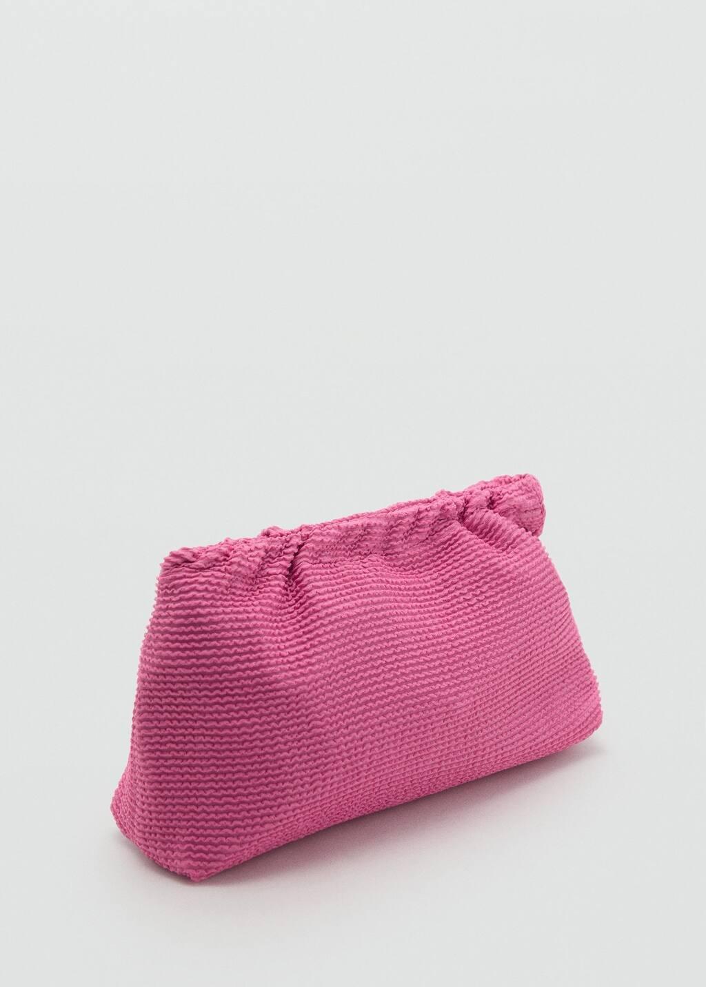 Pink Ribbed Toiletry Bag, Bright Pink, large image number 1