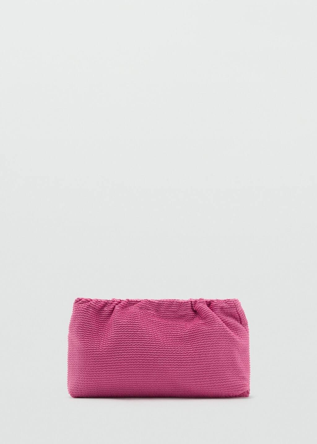 Pink Ribbed Toiletry Bag, Bright Pink, large image number 3