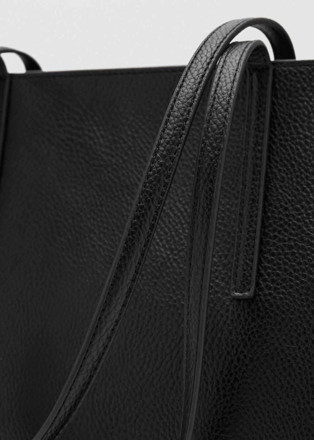 BLACK Shopper bag with double handle, 0201_99, medium