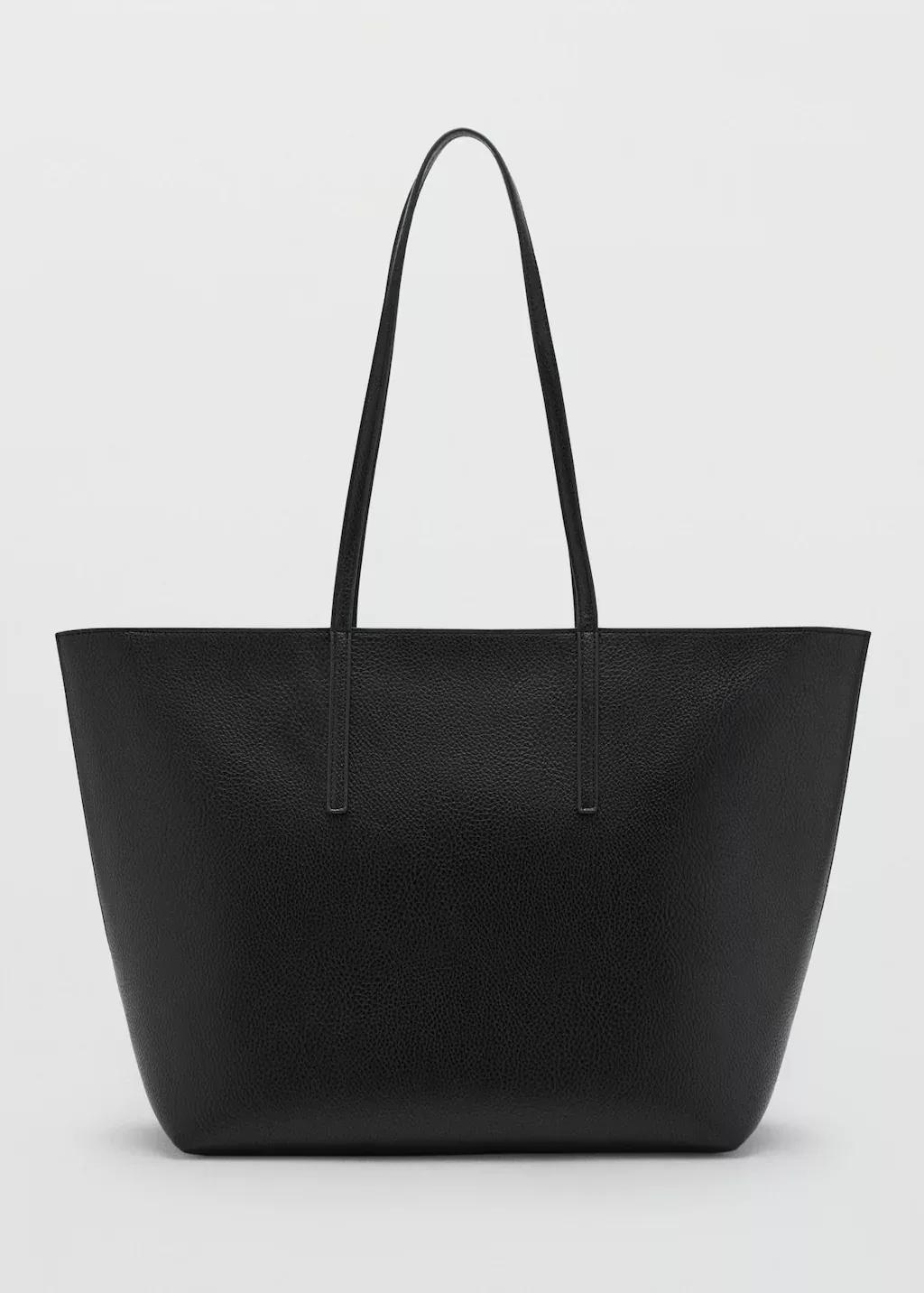 BLACK Shopper bag with double handle, 0201_99, large image number 3