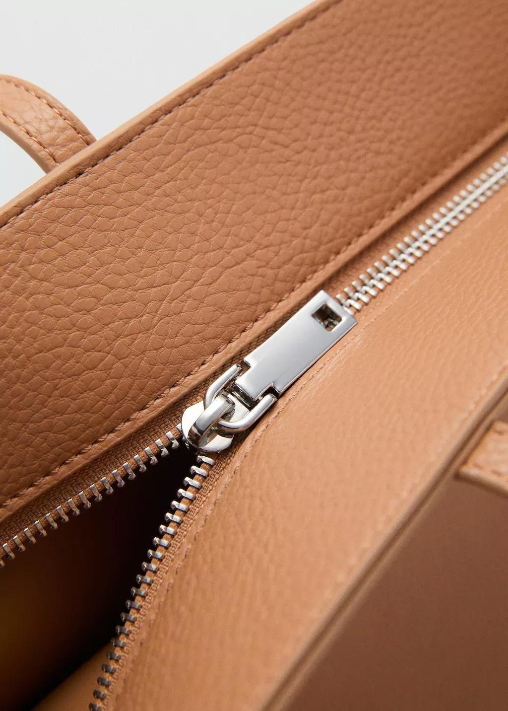 Brown Shopper bag with double handle, 0201_CU, large image number 4