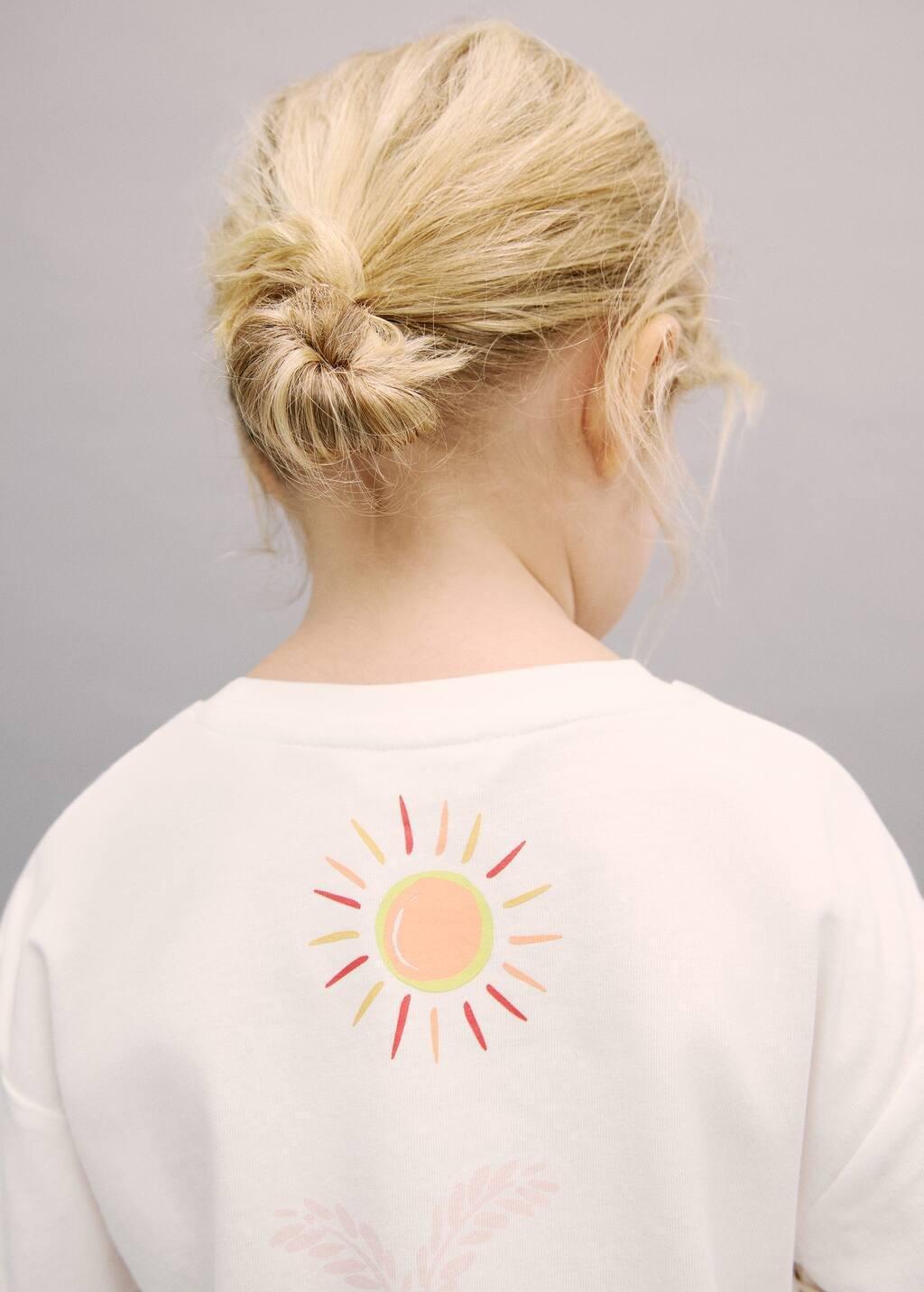 White Printed Cotton-Blend T-Shirt, , large image number 2