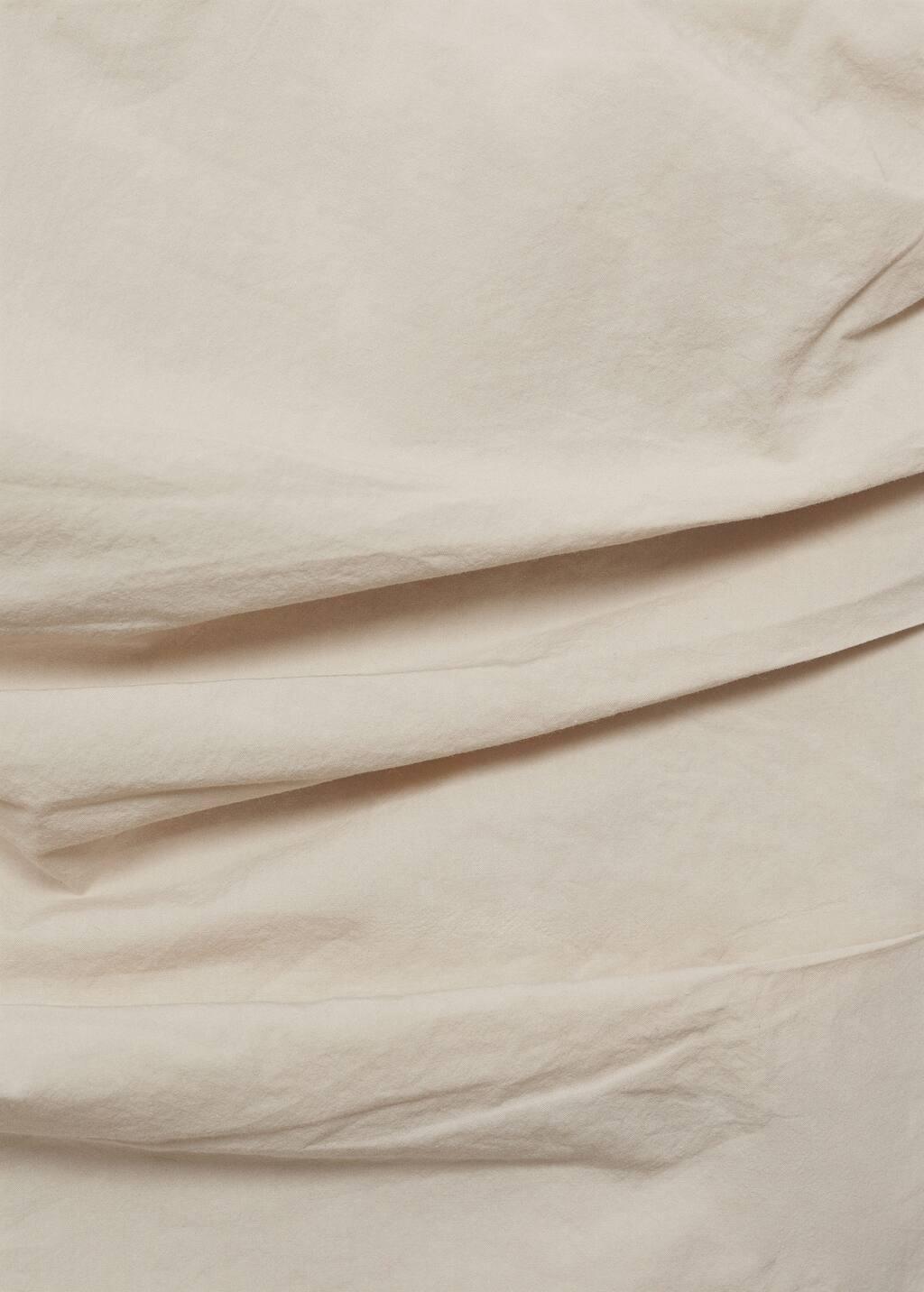 Beige Asymmetrical Strapless Top, , large image number 4