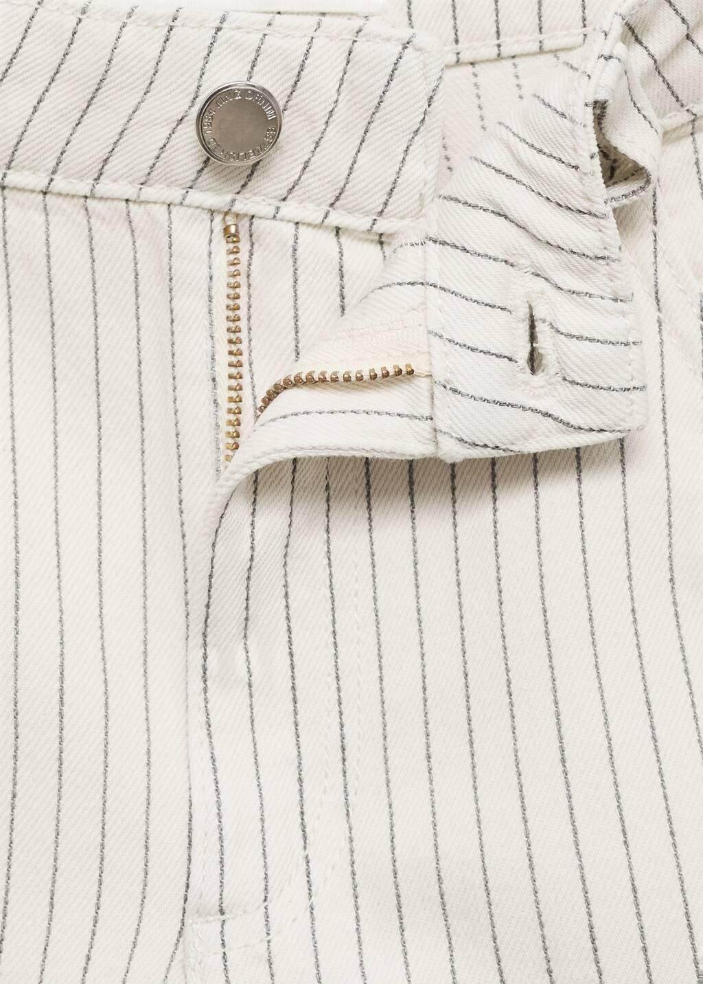 NATURAL WHITE High-waist straight-fit denim shorts, 0201_02, large image number 2
