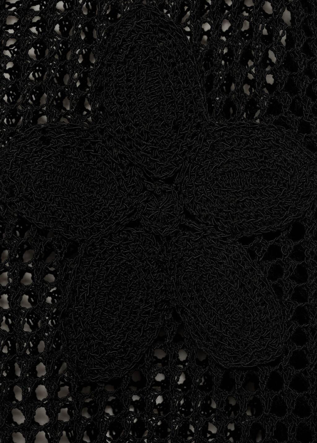 BLACK Knit embroidered sweater, , large image number 4