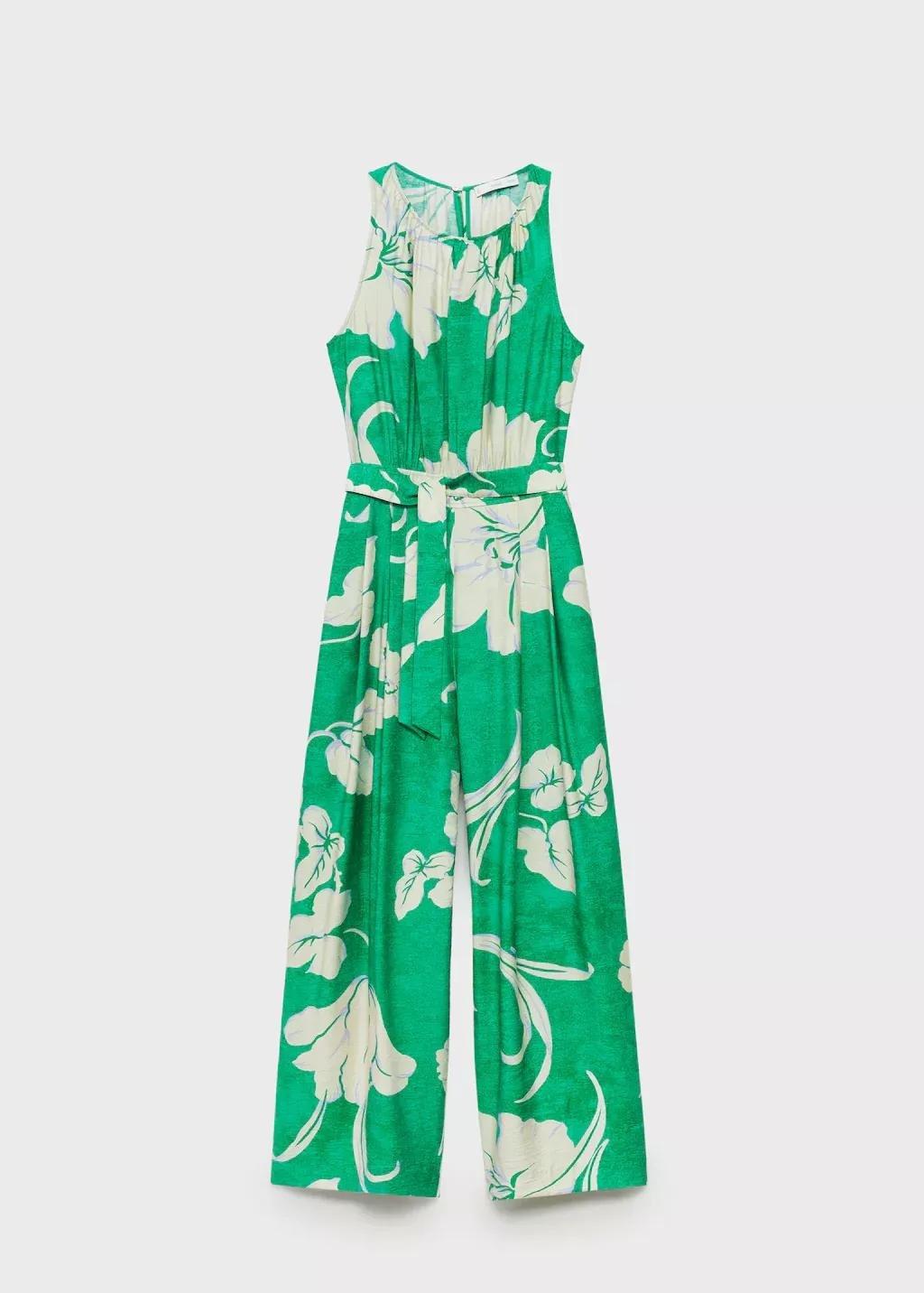 Green Belt Printed Jumpsuit, , large image number 3
