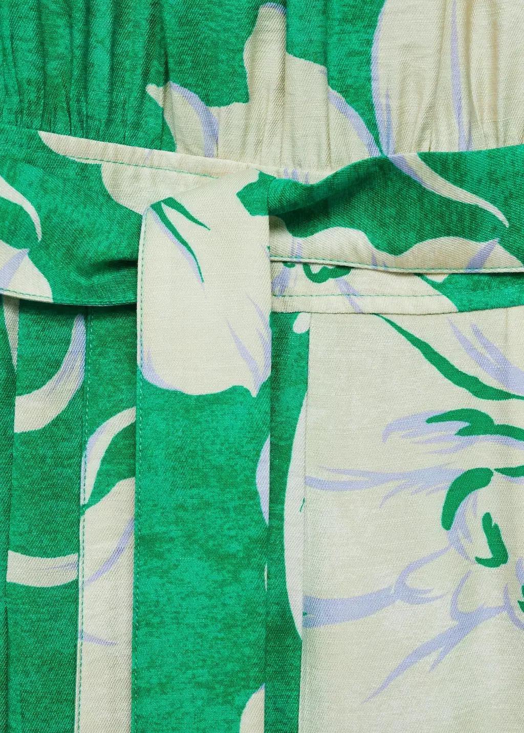 Green Belt Printed Jumpsuit, , large image number 6