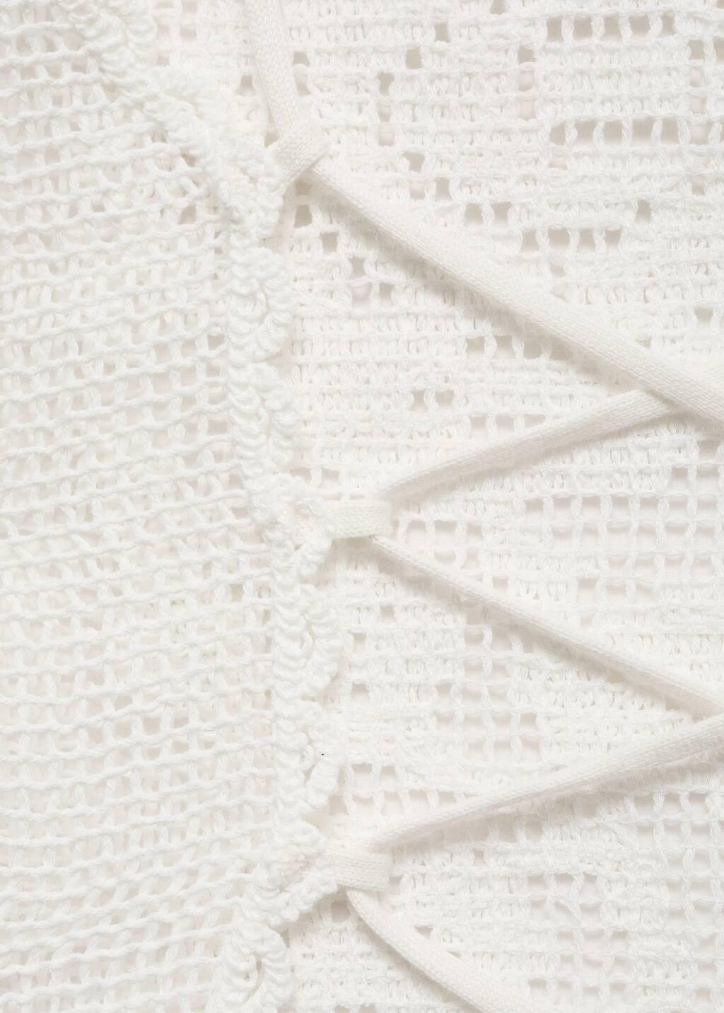 Cream Open-Back Crochet Top, , large image number 4