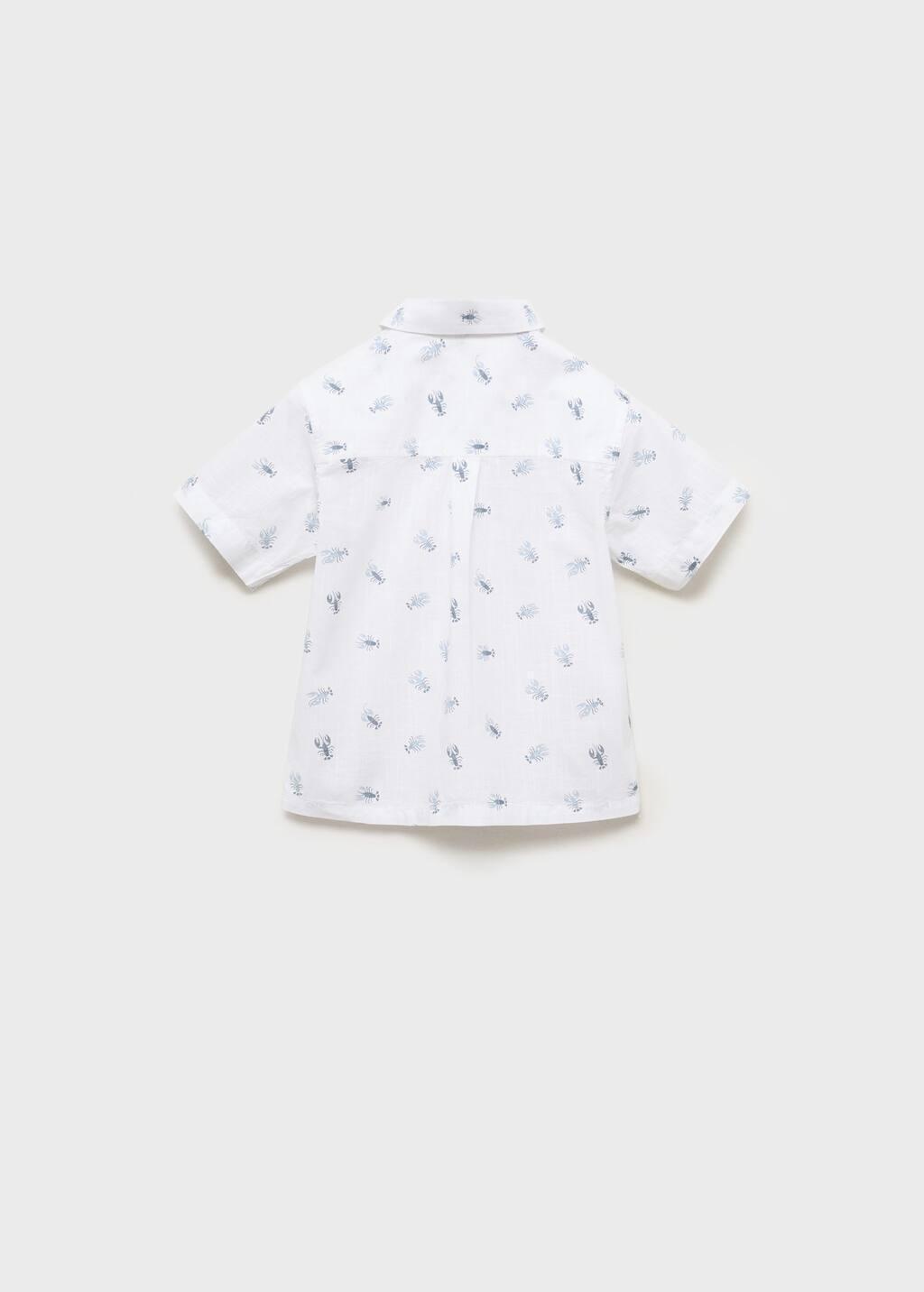 White Printed Short-Sleeved Shirt, Kids Boys, , large image number 1