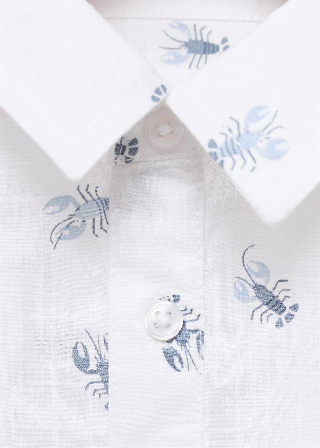 White Printed Short-Sleeved Shirt, Kids Boys, , large image number 2