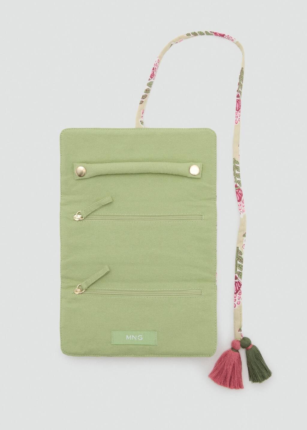 BRIGHT GREEN Textured cotton roll jewellery box, 0201_42, large image number 2