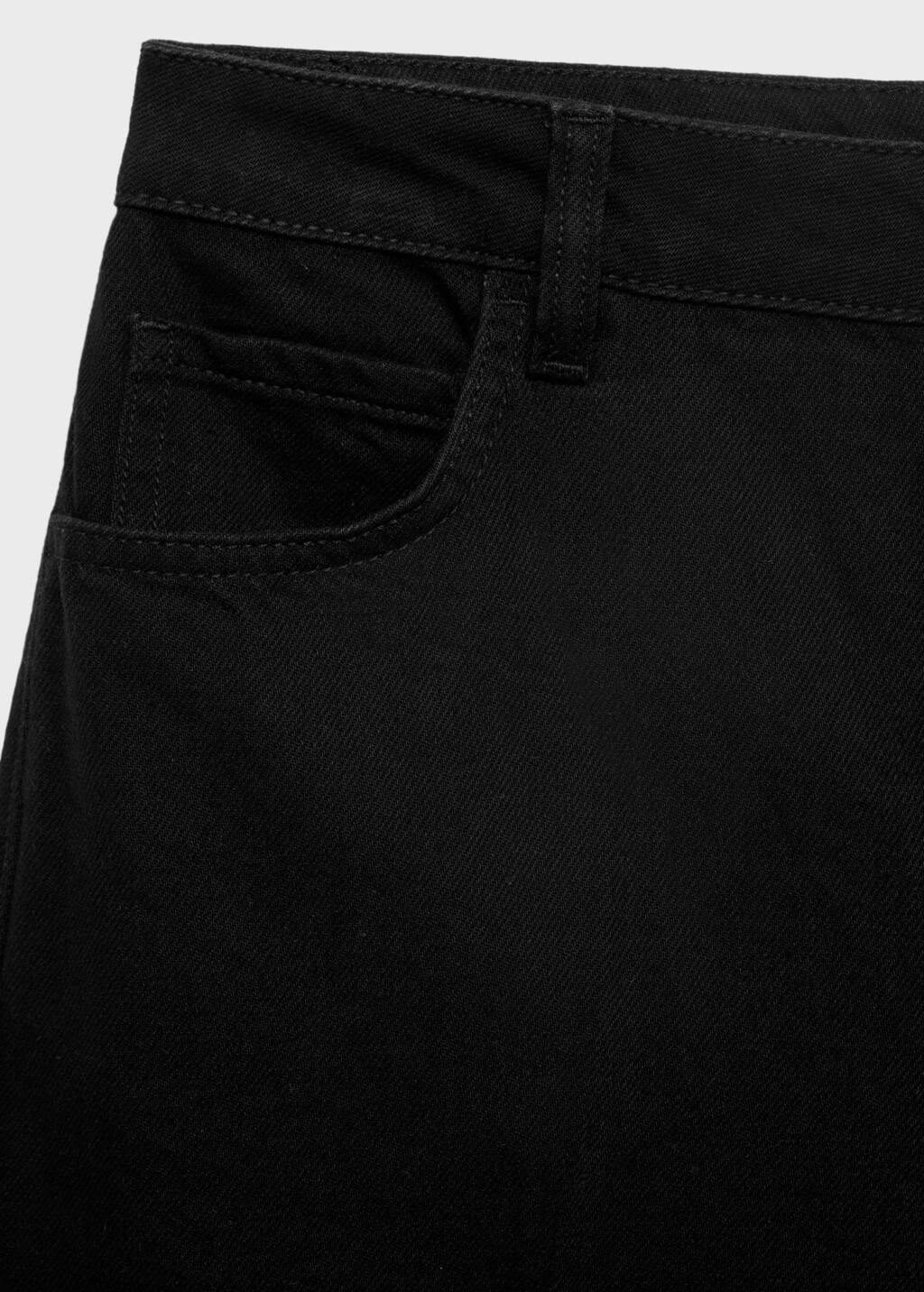 OPEN GREY High-waist straight-fit denim shorts, Open Grey, large image number 2
