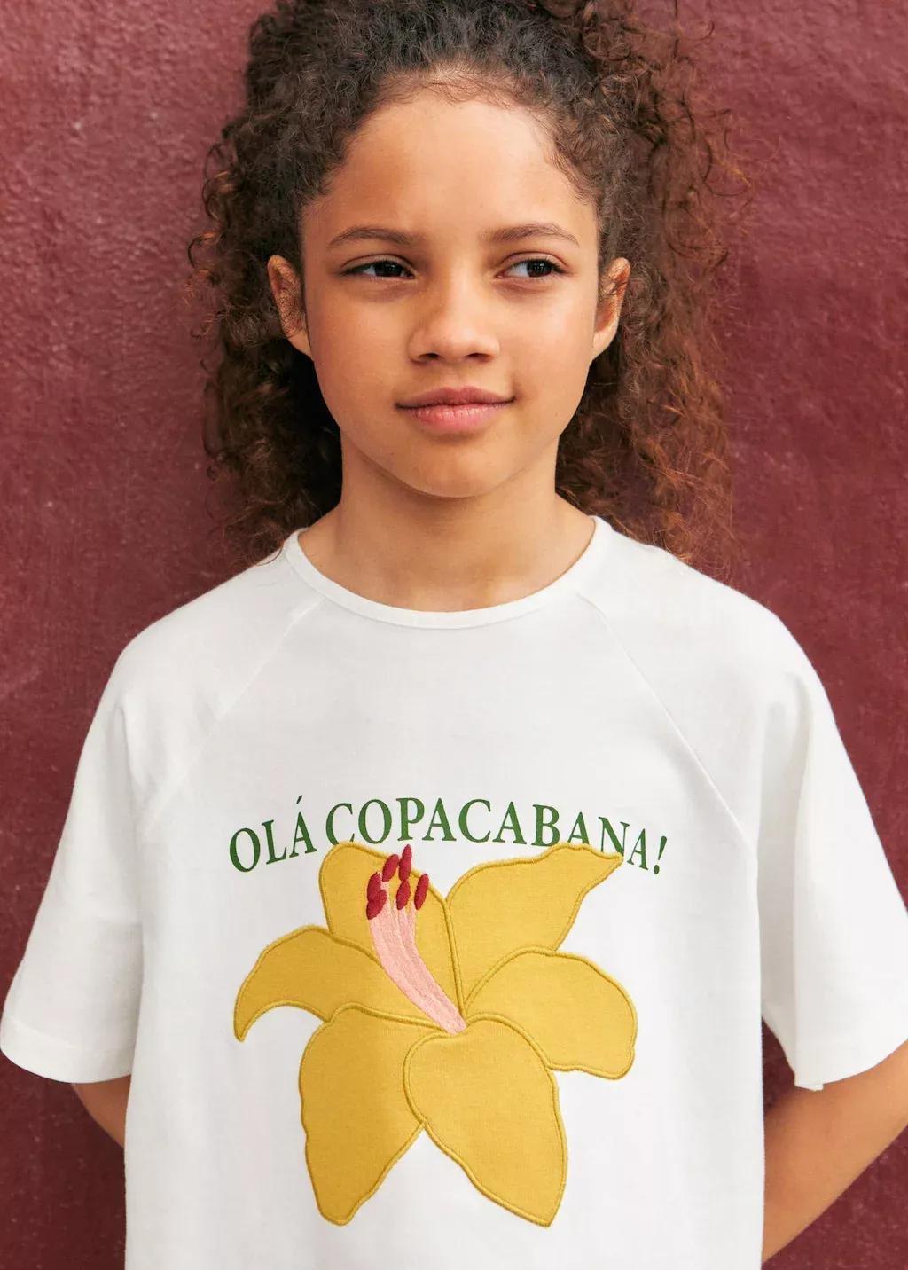White Embroidered Short-Sleeved T-Shirt, , large image number 4