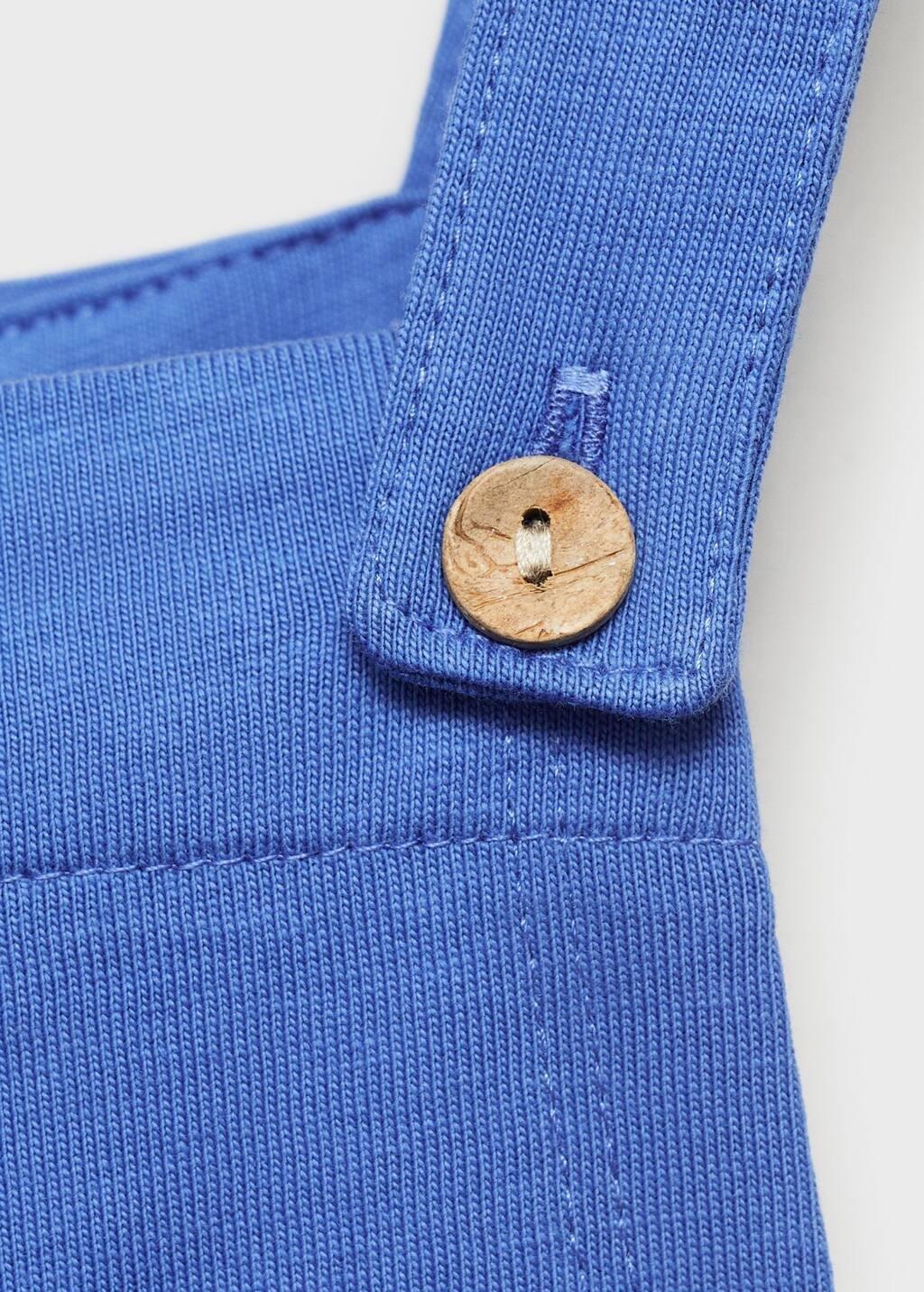 Blue Knitted Short Dungarees, , large image number 2