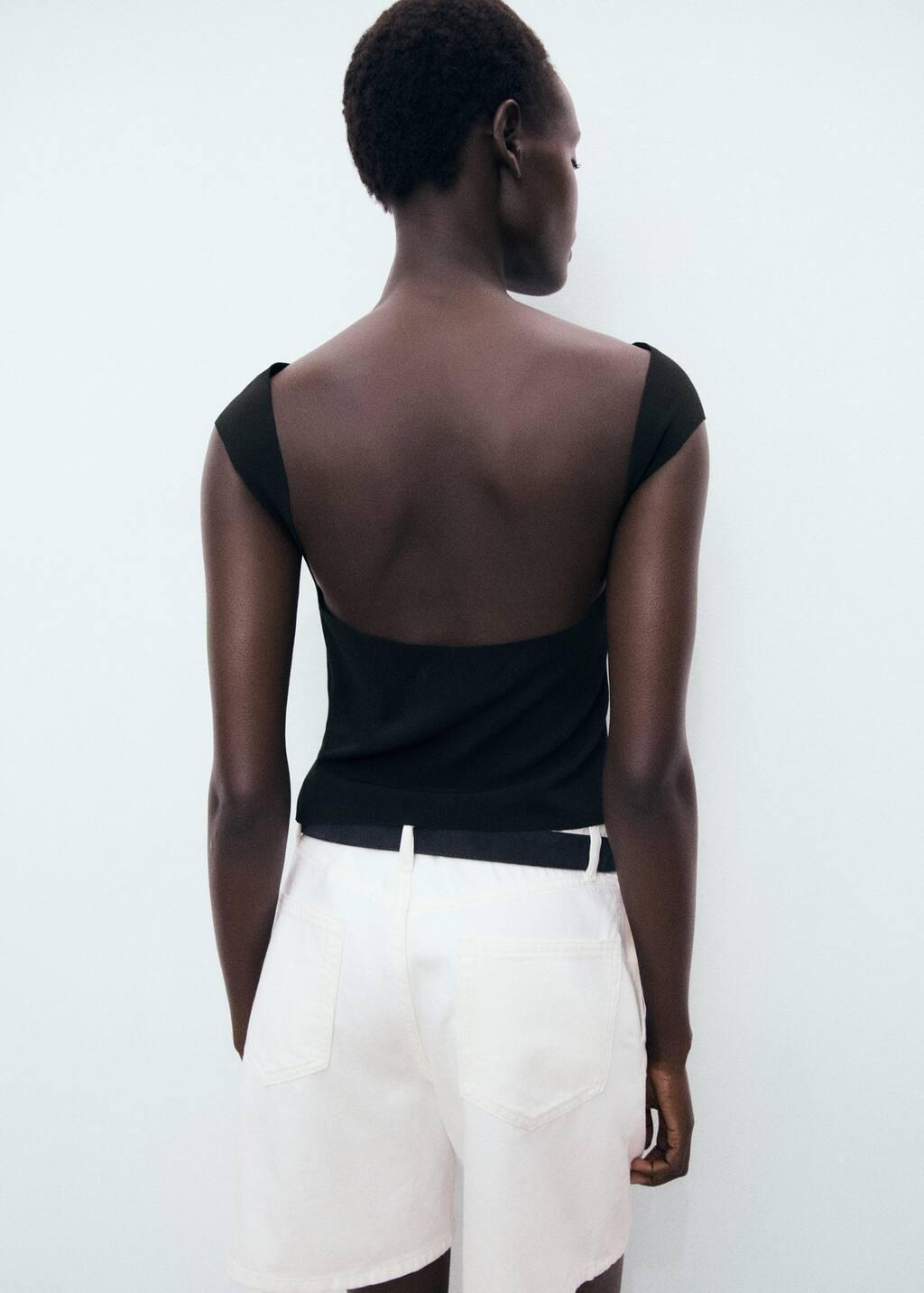 BLACK Open-back top, Black, large image number 4