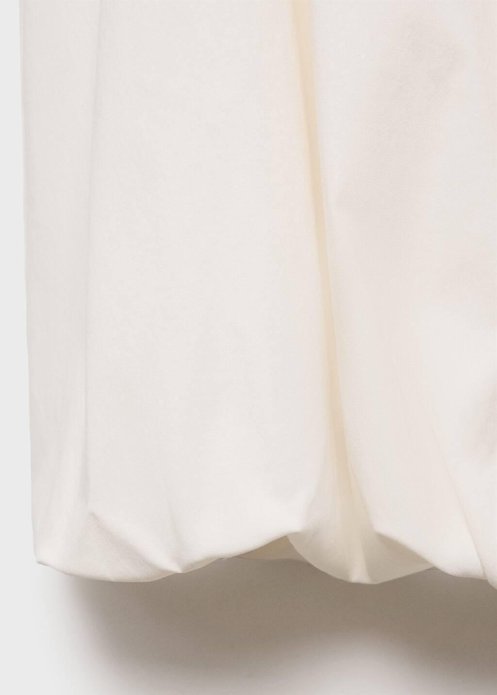 Beige Long Balloon Skirt, , large image number 4