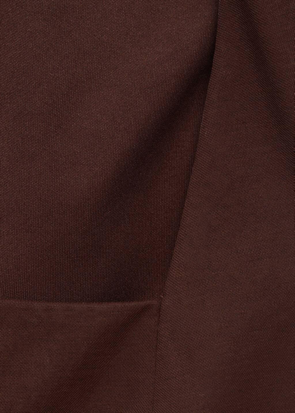 DARK BROWN Buttons cotton top, , large image number 4