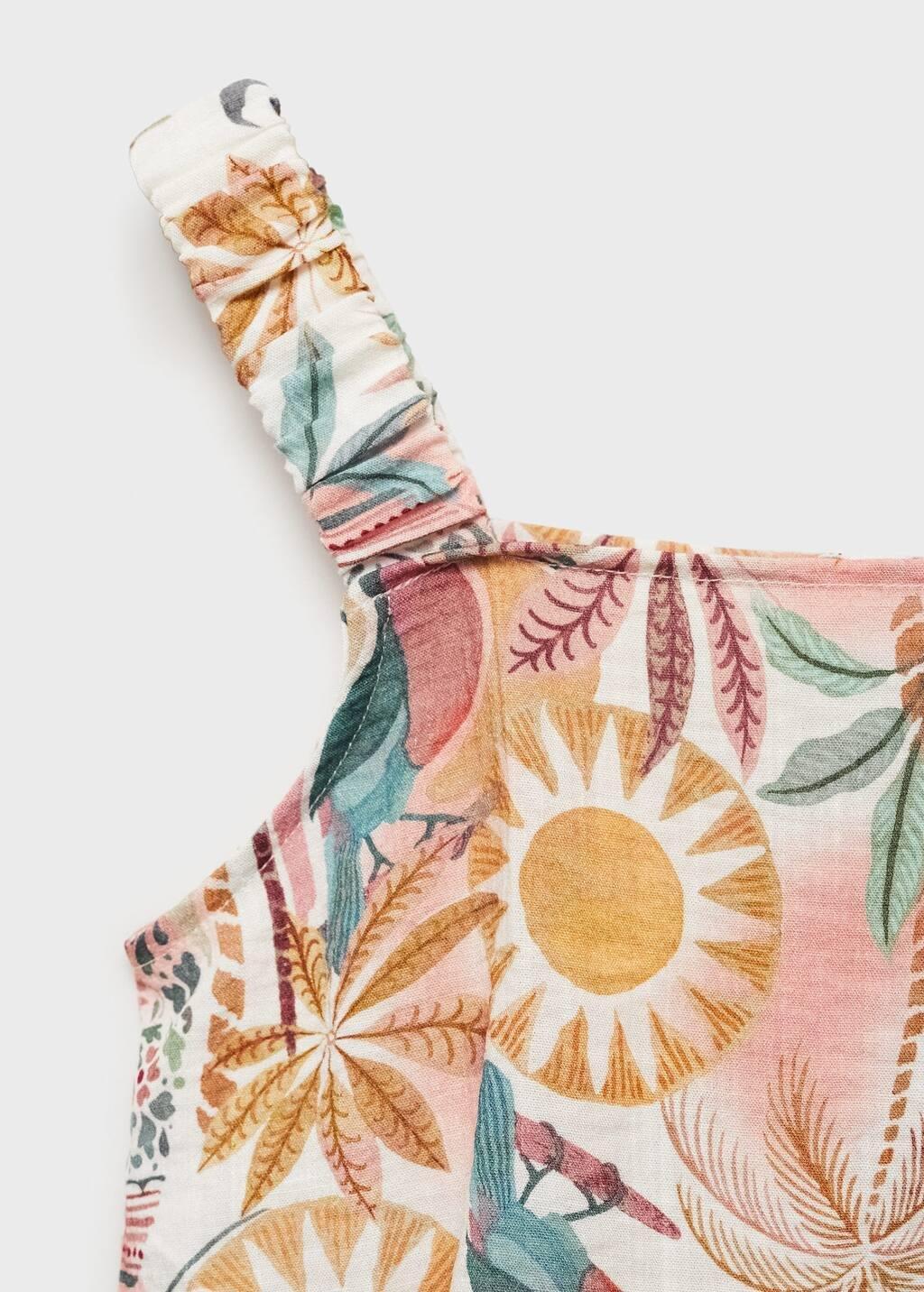 Pink Asymmetrical Printed Blouse, , large image number 4