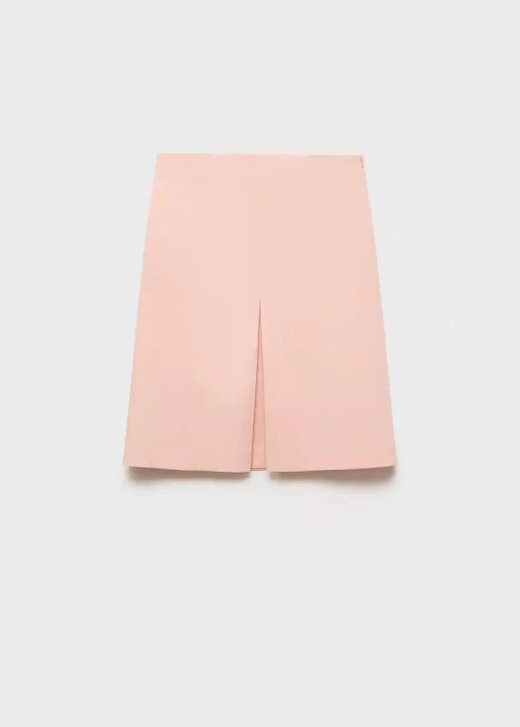 LT-PASTEL PINK Cotton midi-skirt with pleat detail, , large image number 3
