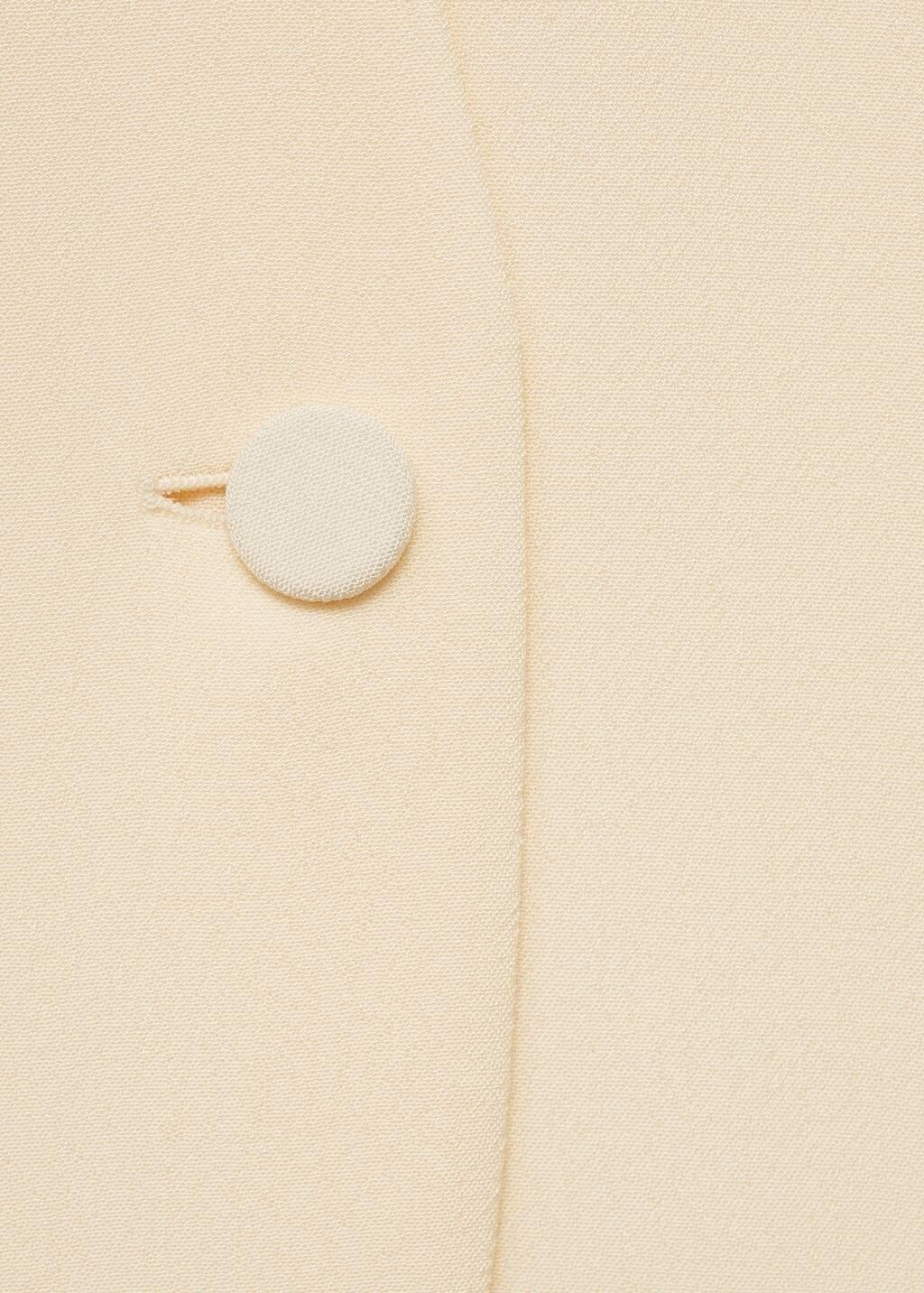 Cream Flowy Suit Waistcoat, , large image number 4