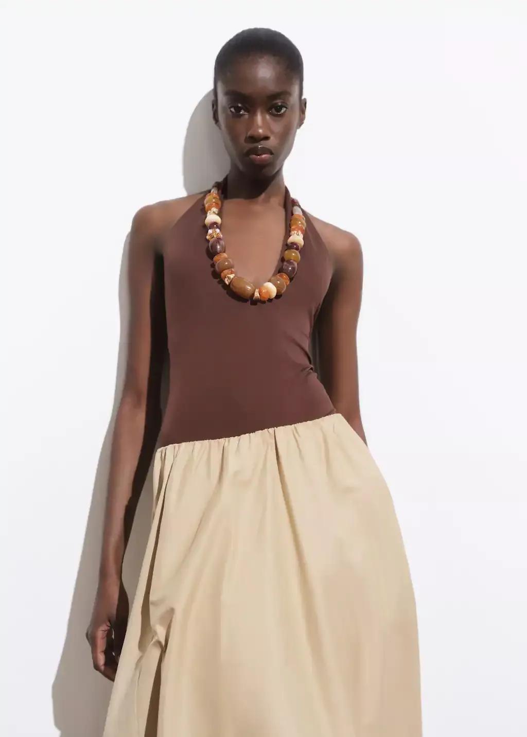 Brown V-Neck Body, , large image number 0