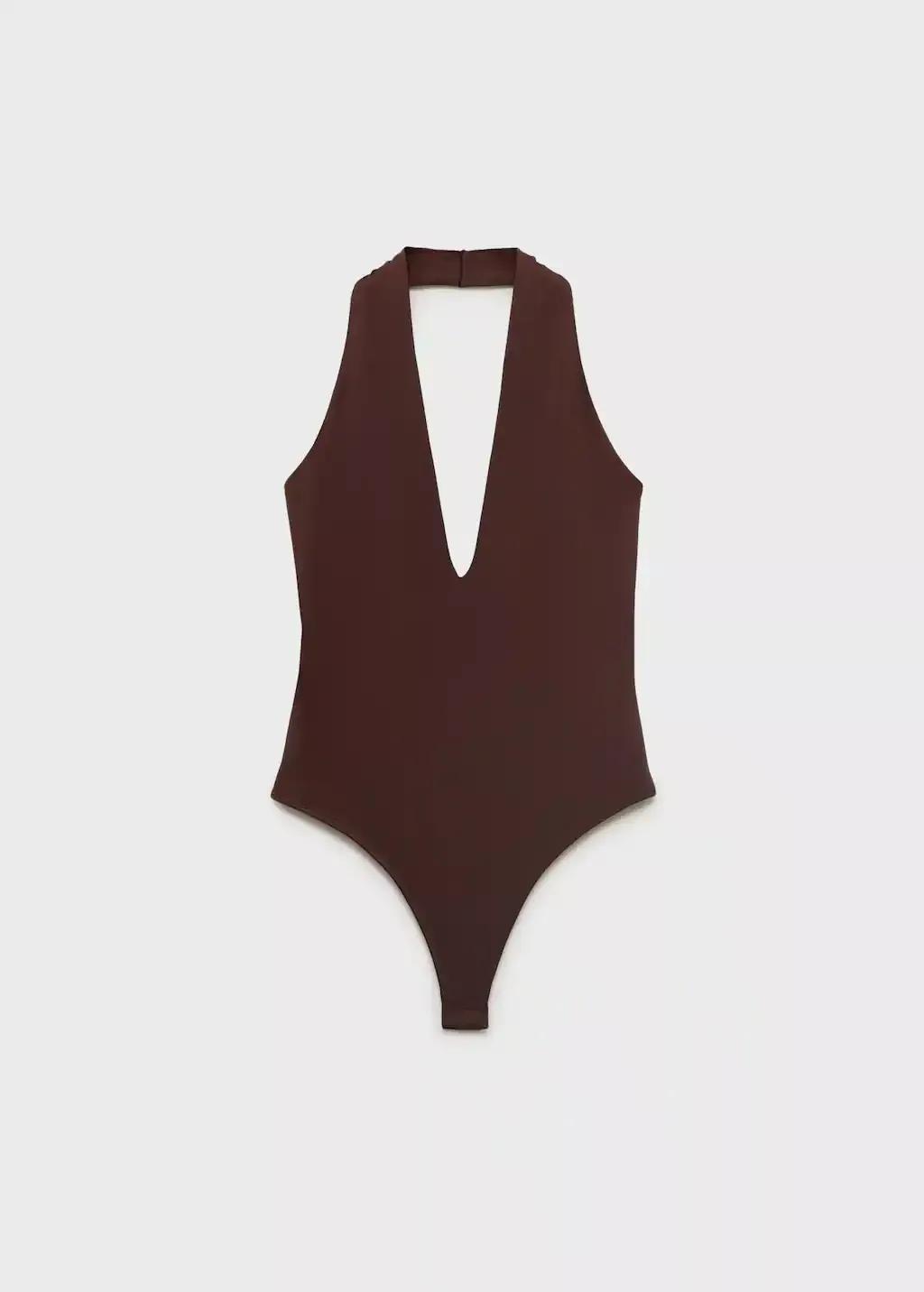 Brown V-Neck Body, , large image number 3