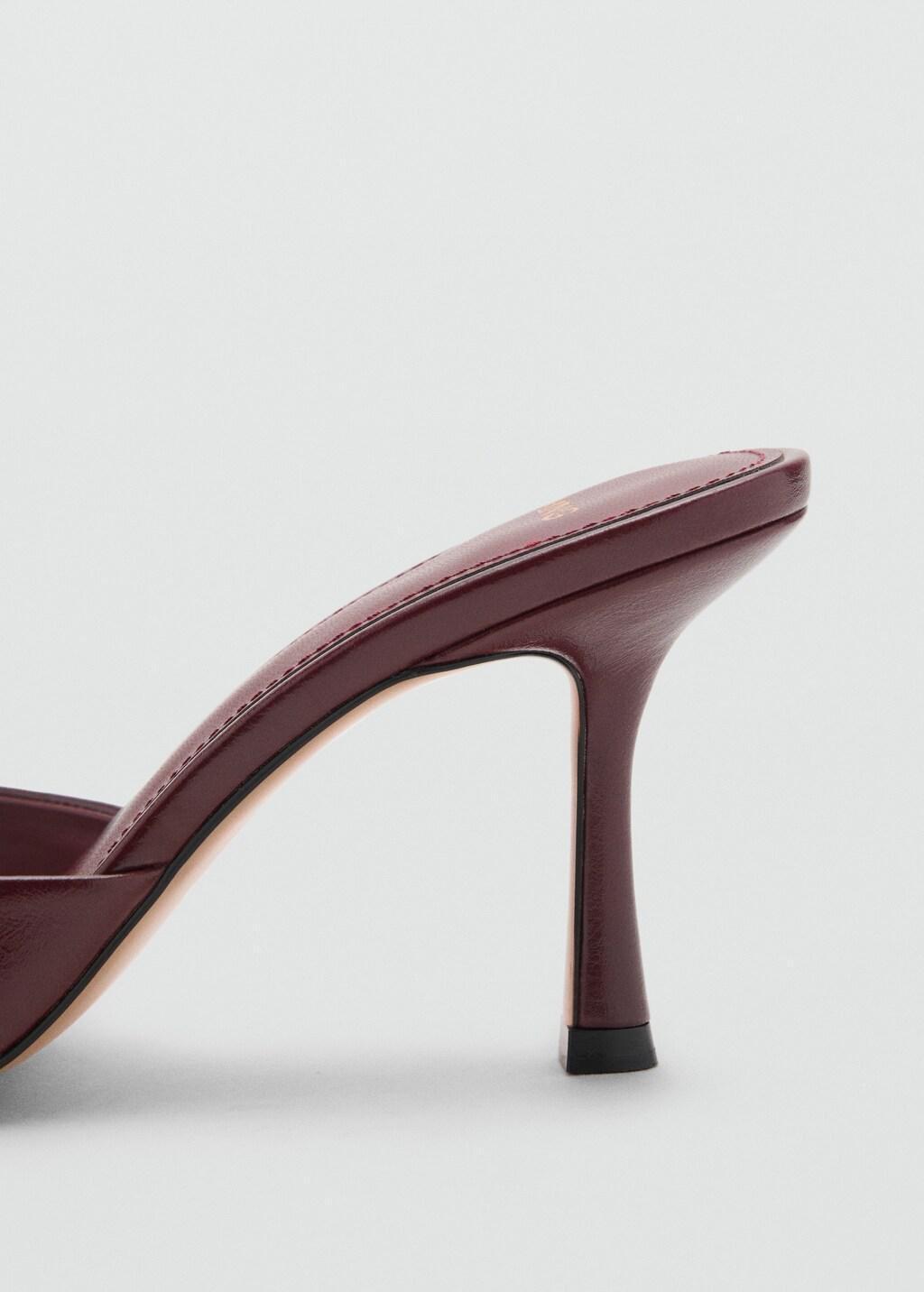 Burgundy Pointed Heel Sandals, Dark Red, large image number 6